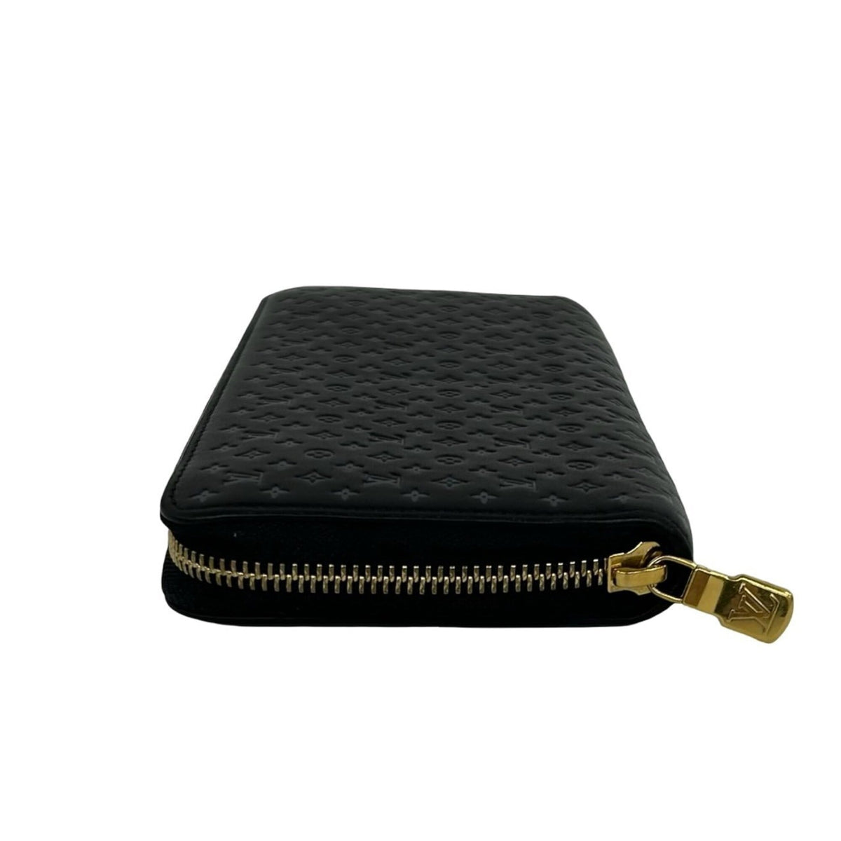 Louis Vuitton Black Leather Long Wallet (Bi-Fold) (Pre-Owned)