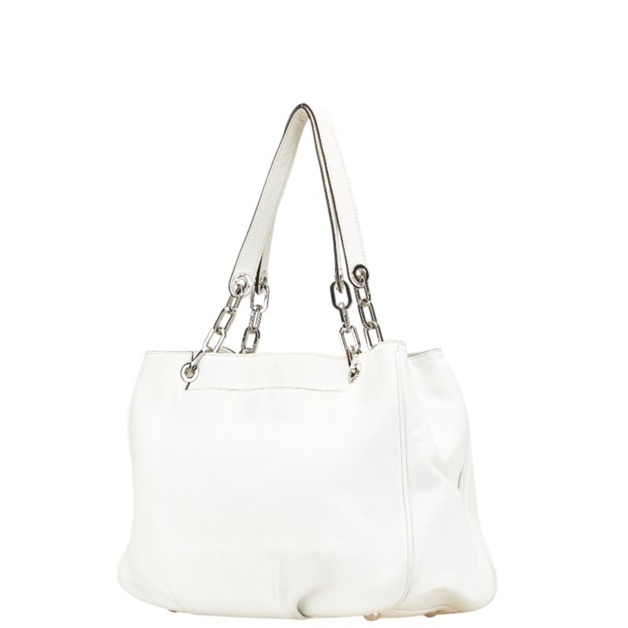 Michael Kors White Leather Tote Bag (Pre-Owned)