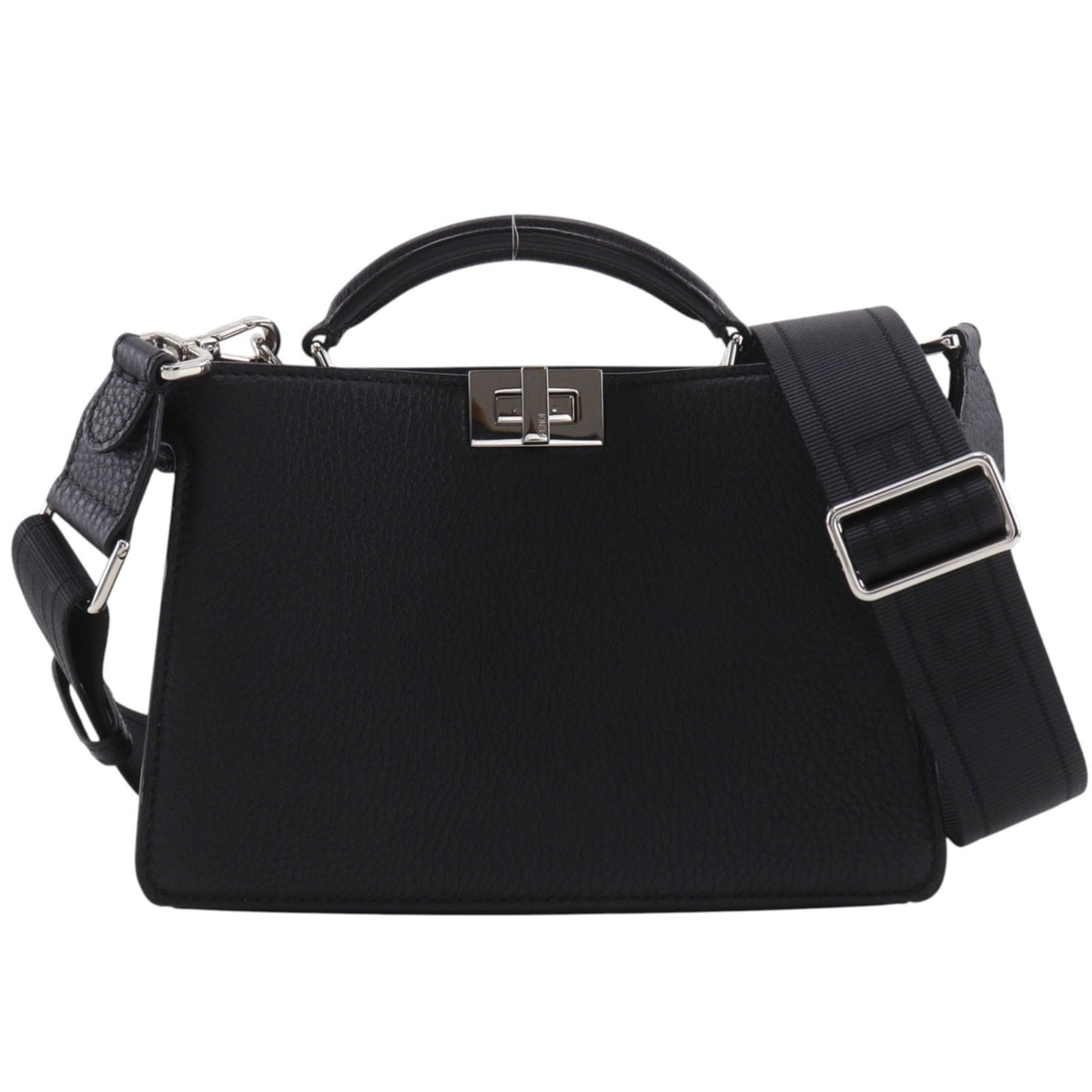 Fendi Peekaboo Black Leather Handbag (Pre-Owned)