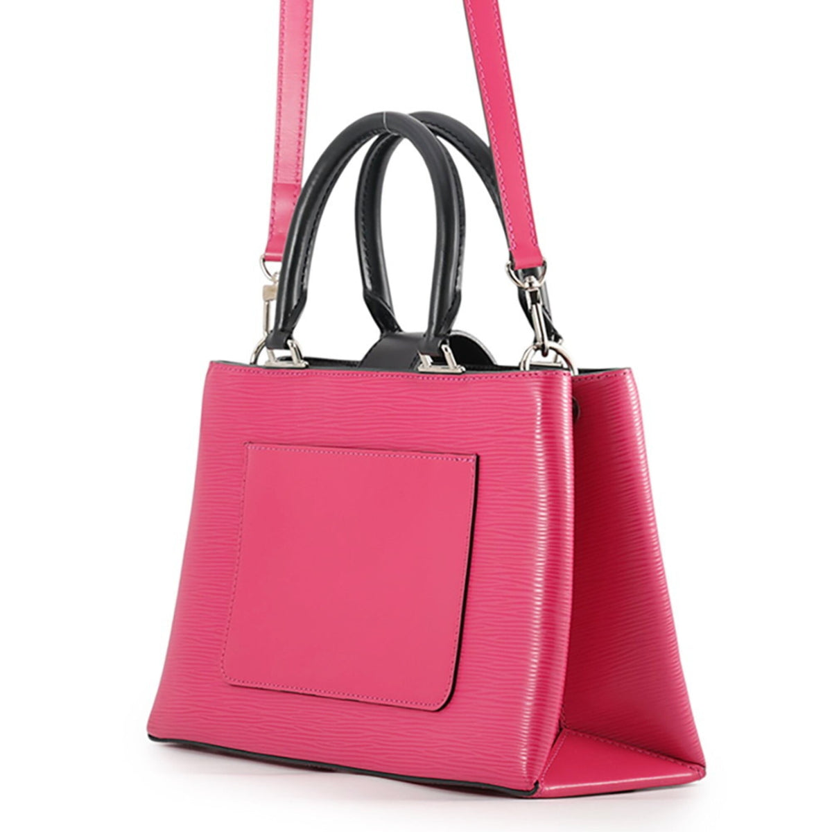 Louis Vuitton Epi Black Hot Pink Noir Epi Leather Handbag Shoulder Bag (Pre-Owned)