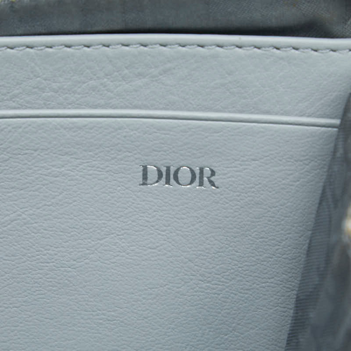 Christian Dior Gray Leather Messenger Bag Shoulder Bag (Pre-Owned)