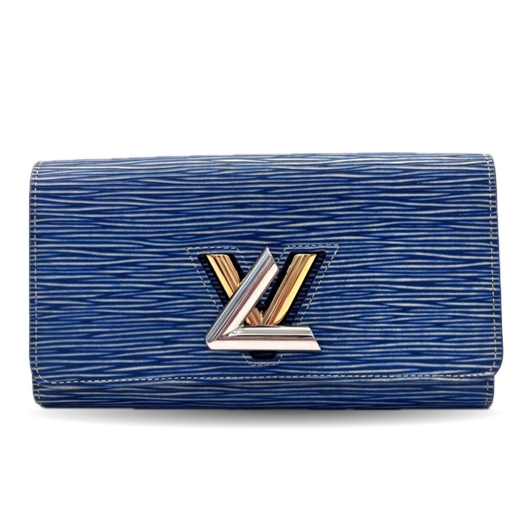 Louis Vuitton Epi Denim Blue Denim Epi Leather Long Wallet (Bi-Fold) (Pre-Owned)