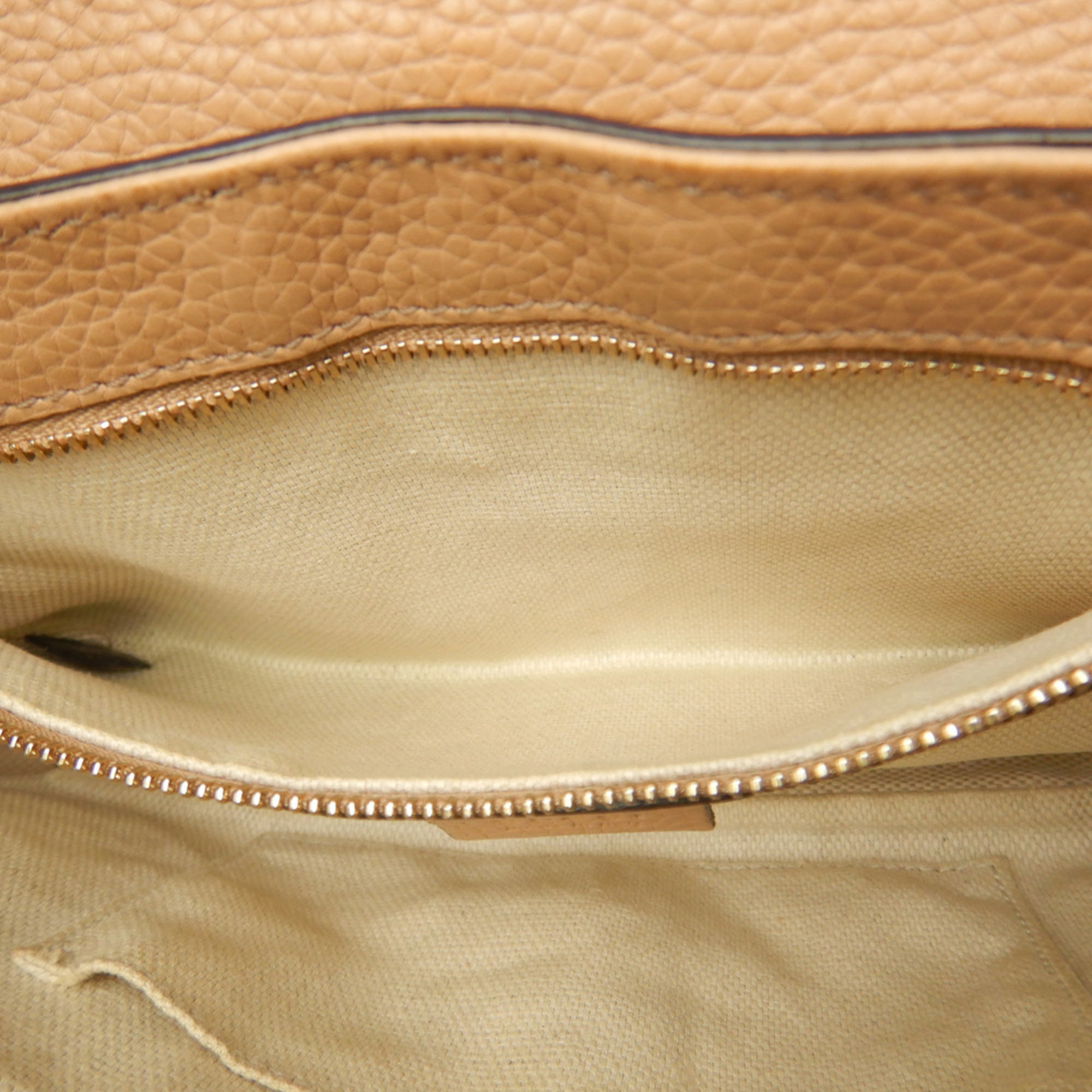 Gucci Pink Beige Leather Shoulder Bag (Pre-Owned)
