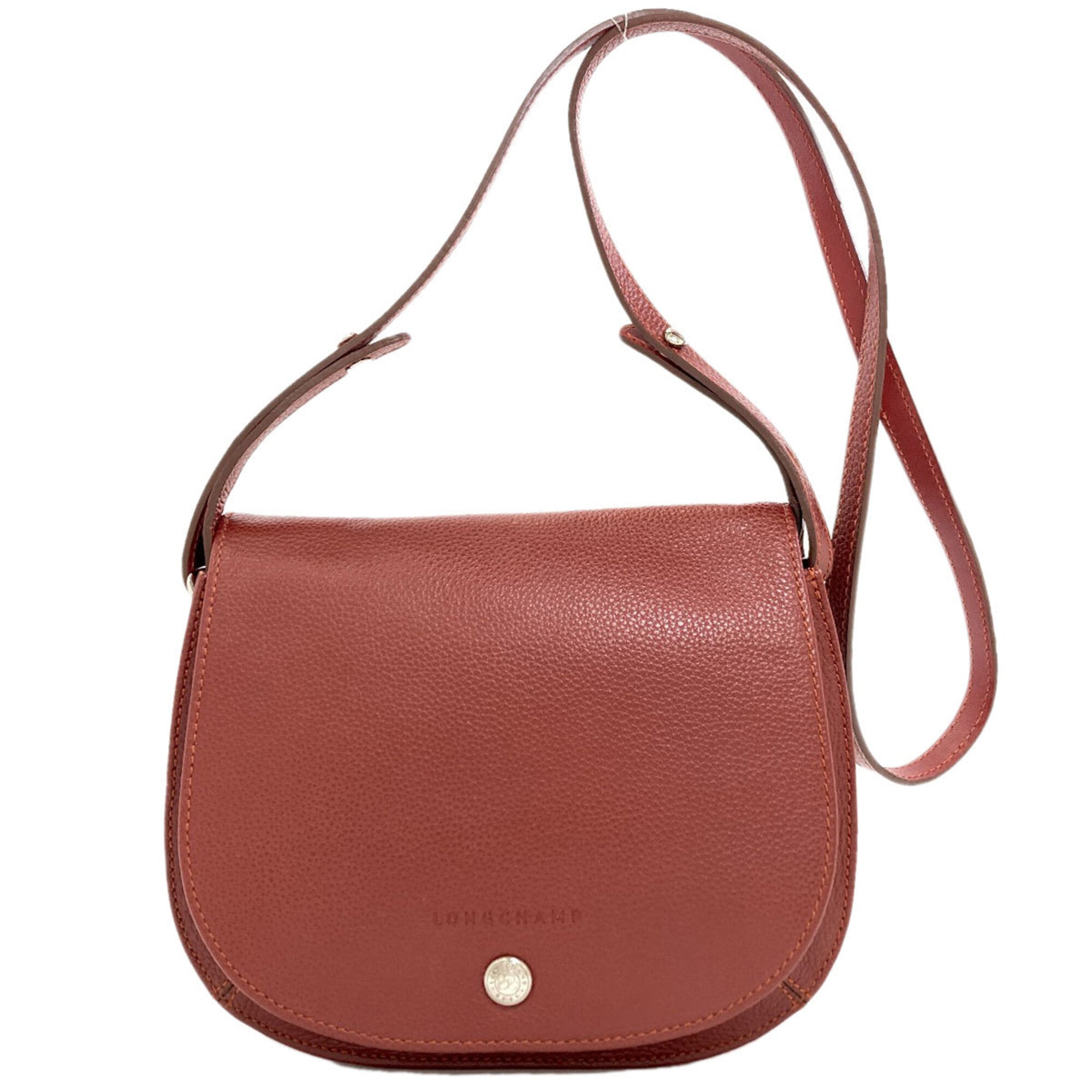 Longchamp Brown Leather Shoulder Bag (Pre-Owned)