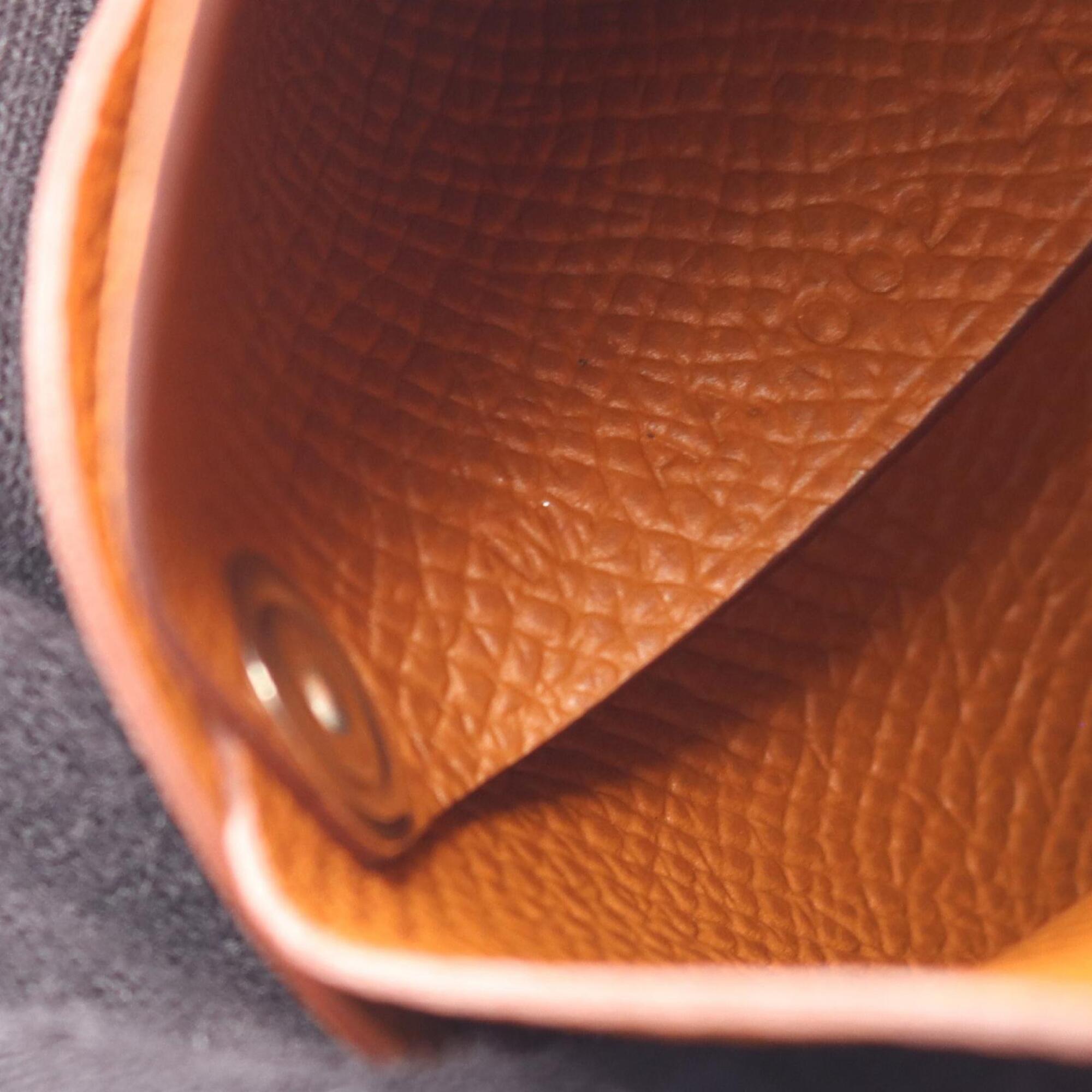 Hermes Gold Brown Epsom Leather Leather Coin Purse/Coin Case (Pre-Owned)