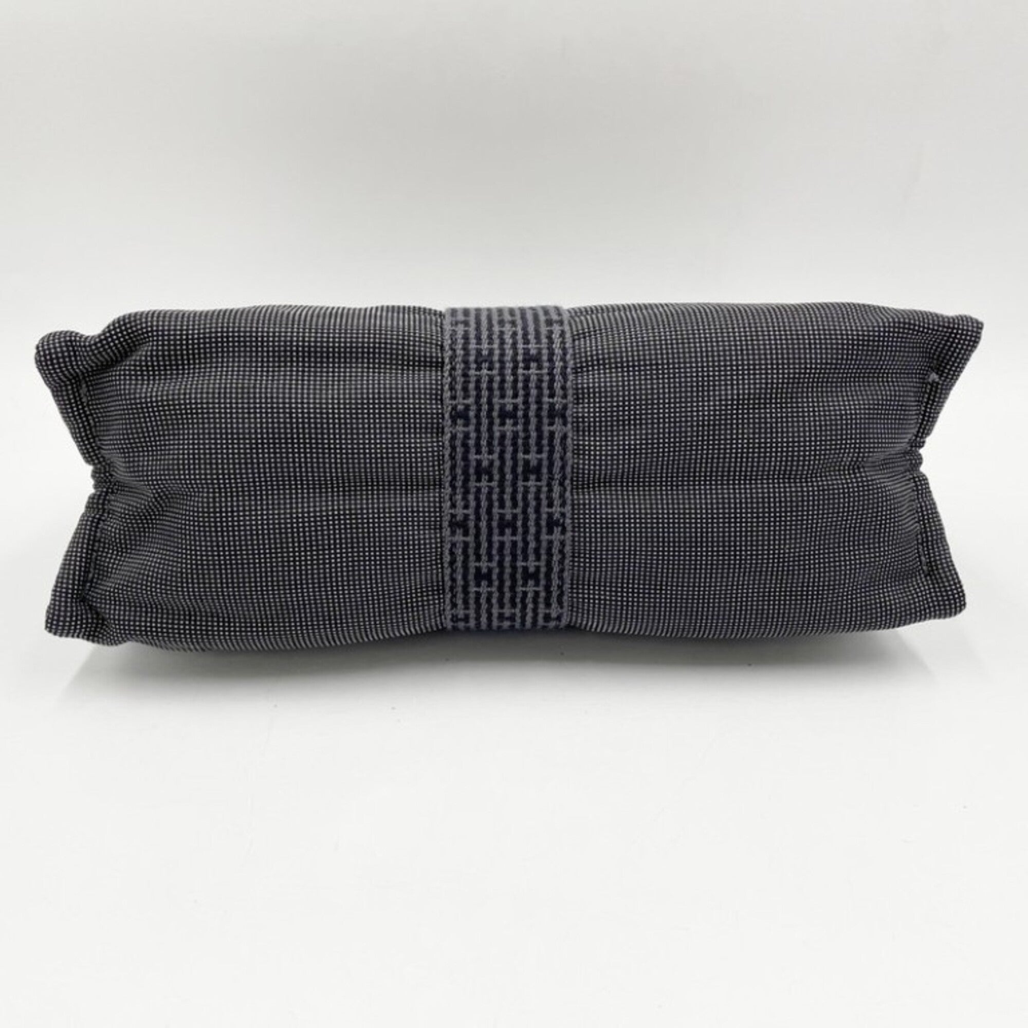 Hermes Gray Canvas Clutch Bag Handbag (Pre-Owned)