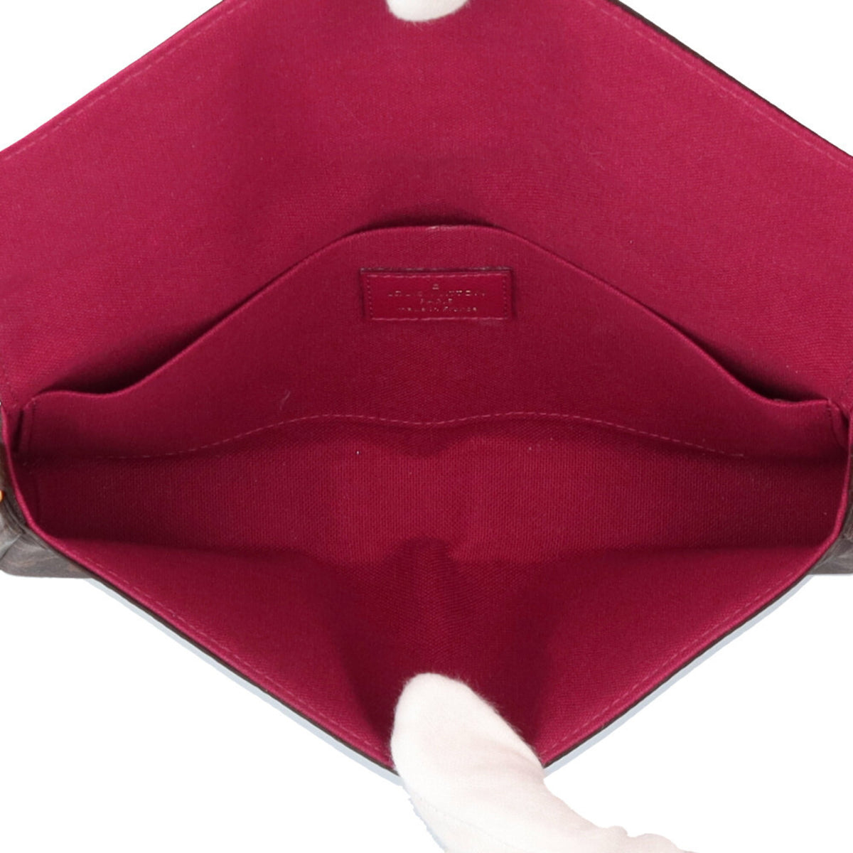 Louis Vuitton Monogram Brown Fuchsia Monogram Clutch Bag Shoulder Bag (Pre-Owned)