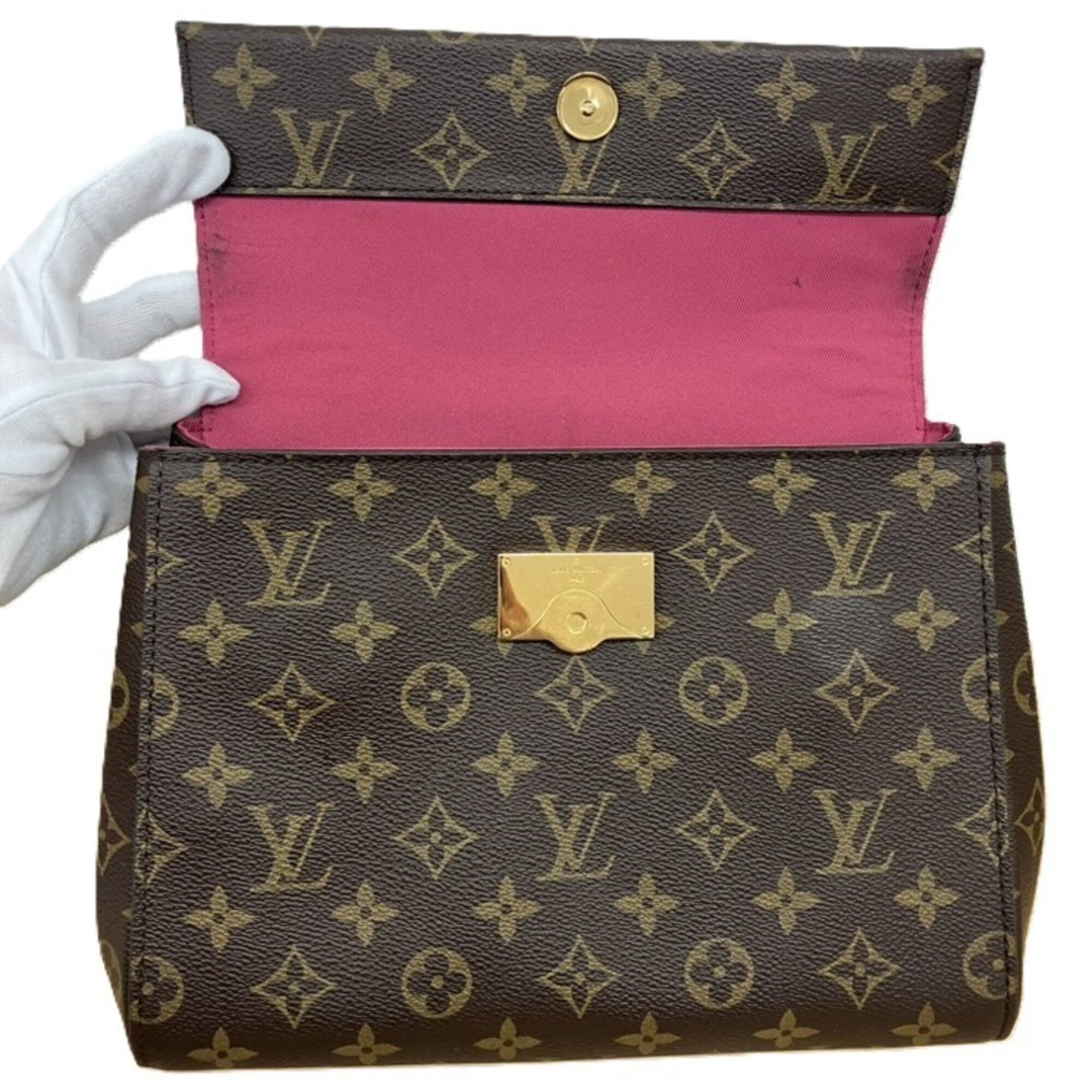 Louis Vuitton Monogram Leather Shoulder Bag (Pre-Owned)