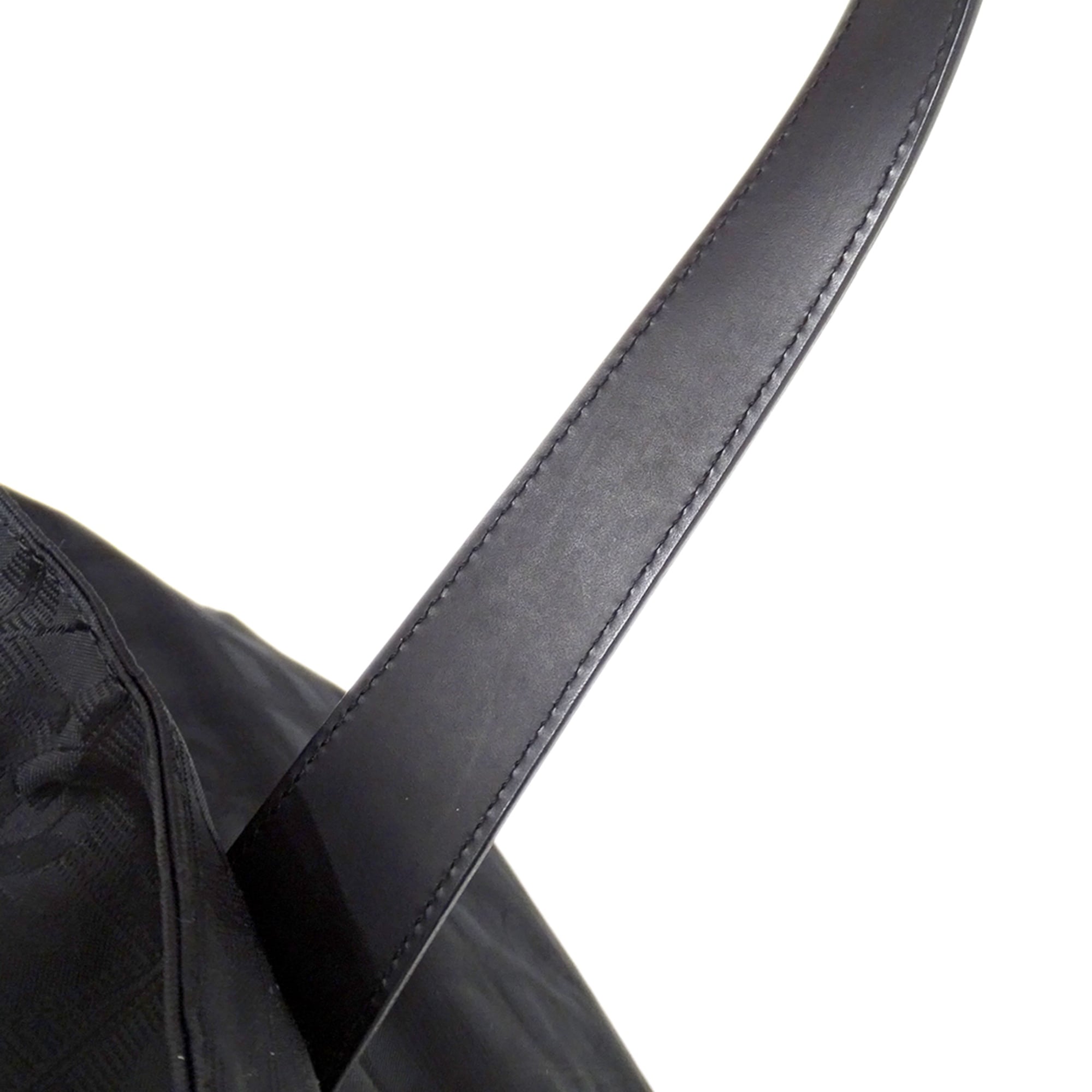 Chanel Black Nylon Handbag Tote Bag (Pre-Owned)