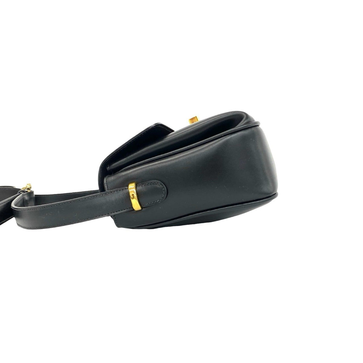 Celine Black Leather Pochette Shoulder Bag (Pre-Owned)