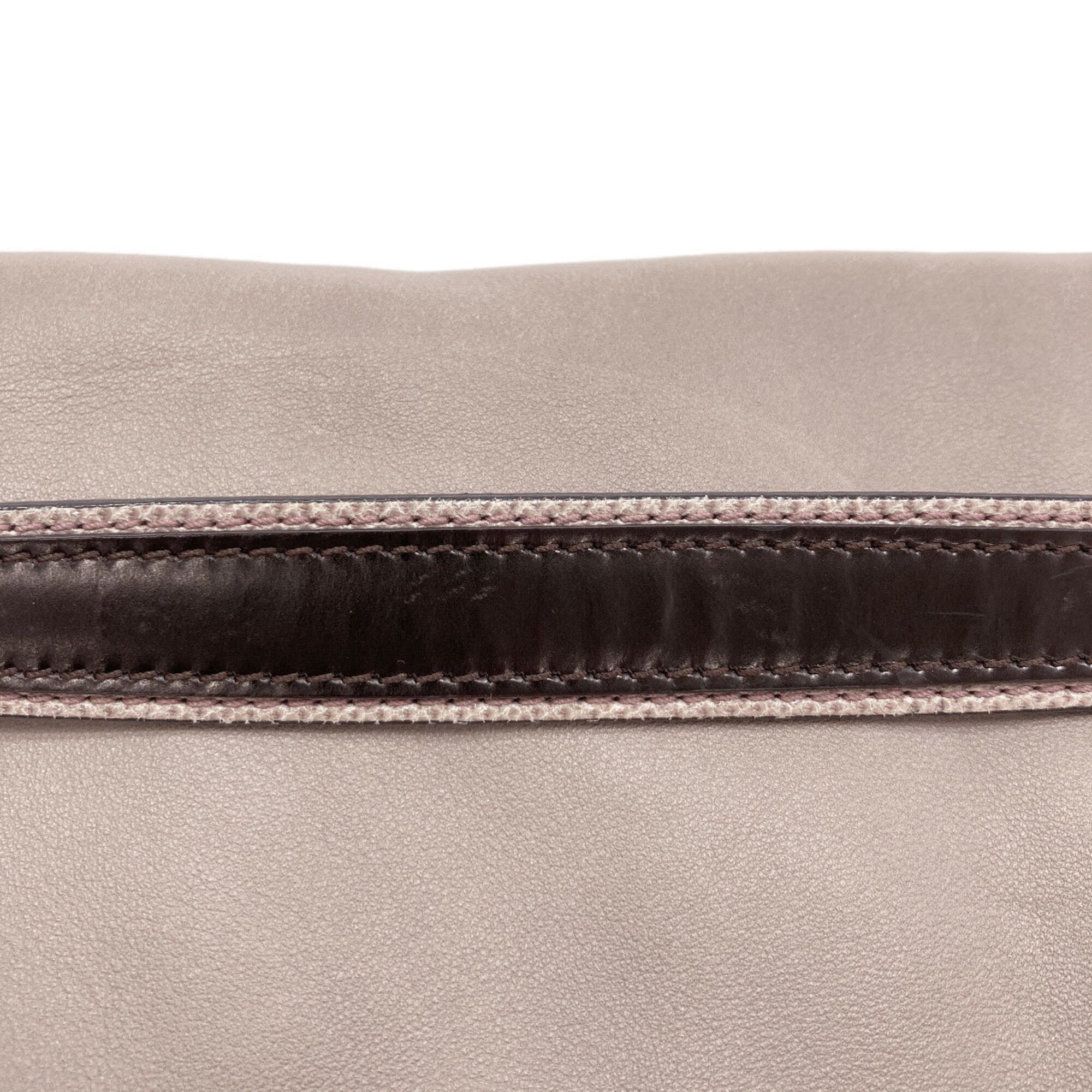 Loewe Grayish Leather Shoulder Bag (Pre-Owned)