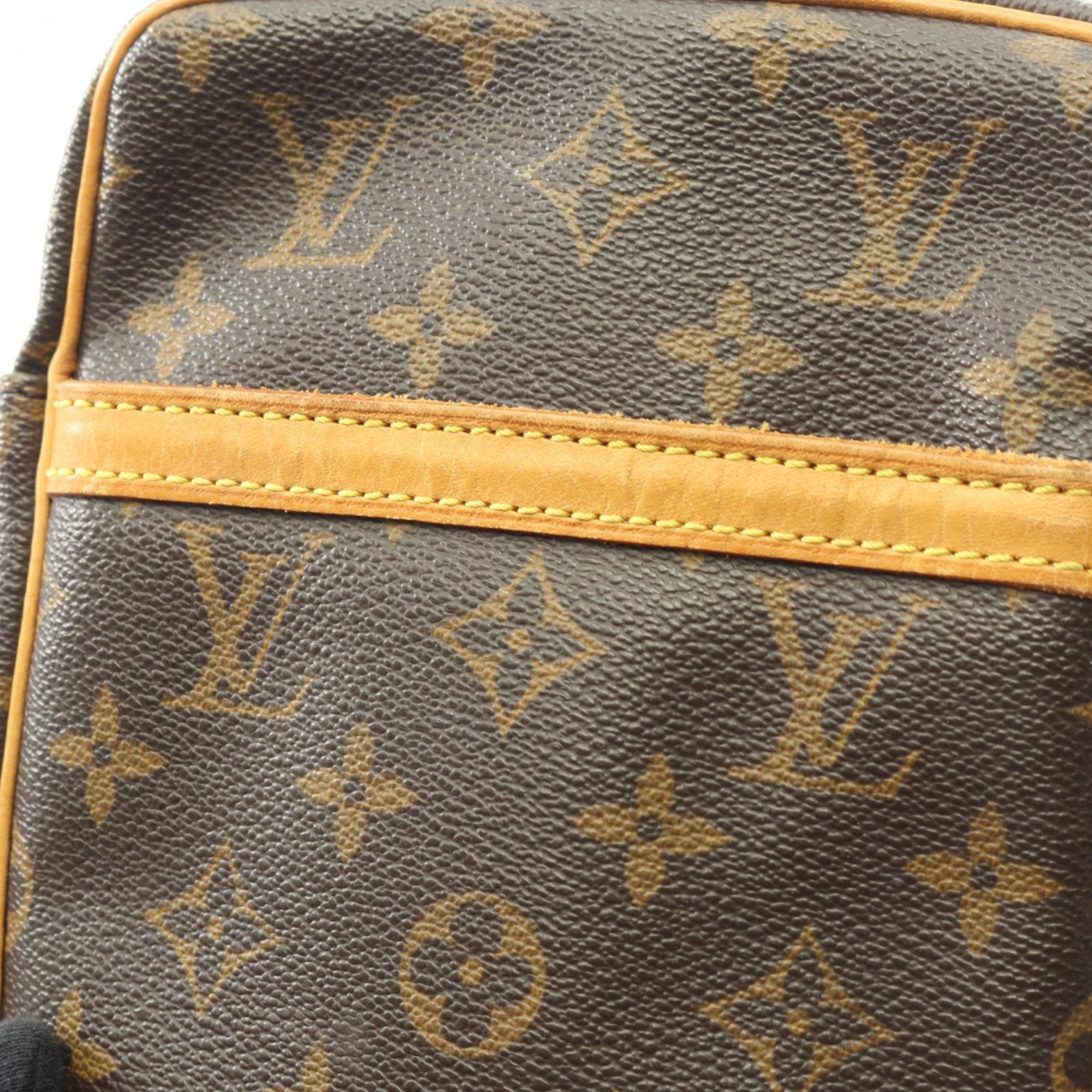 Louis Vuitton Brown Monogram Coated Canvas Leather Shoulder Bag (Pre-Owned)
