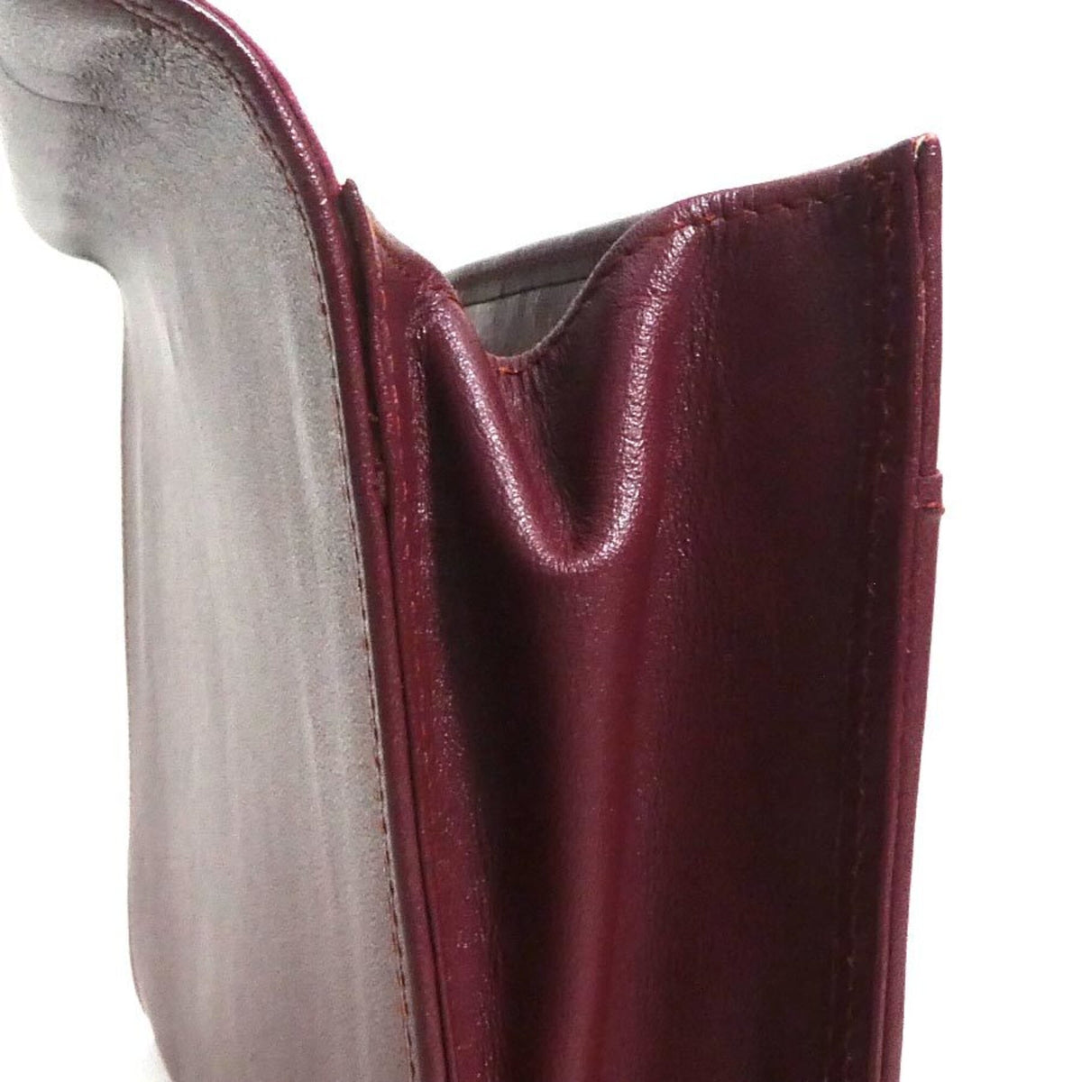 Cartier Burgundy Leather Clutch Bag (Pre-Owned)