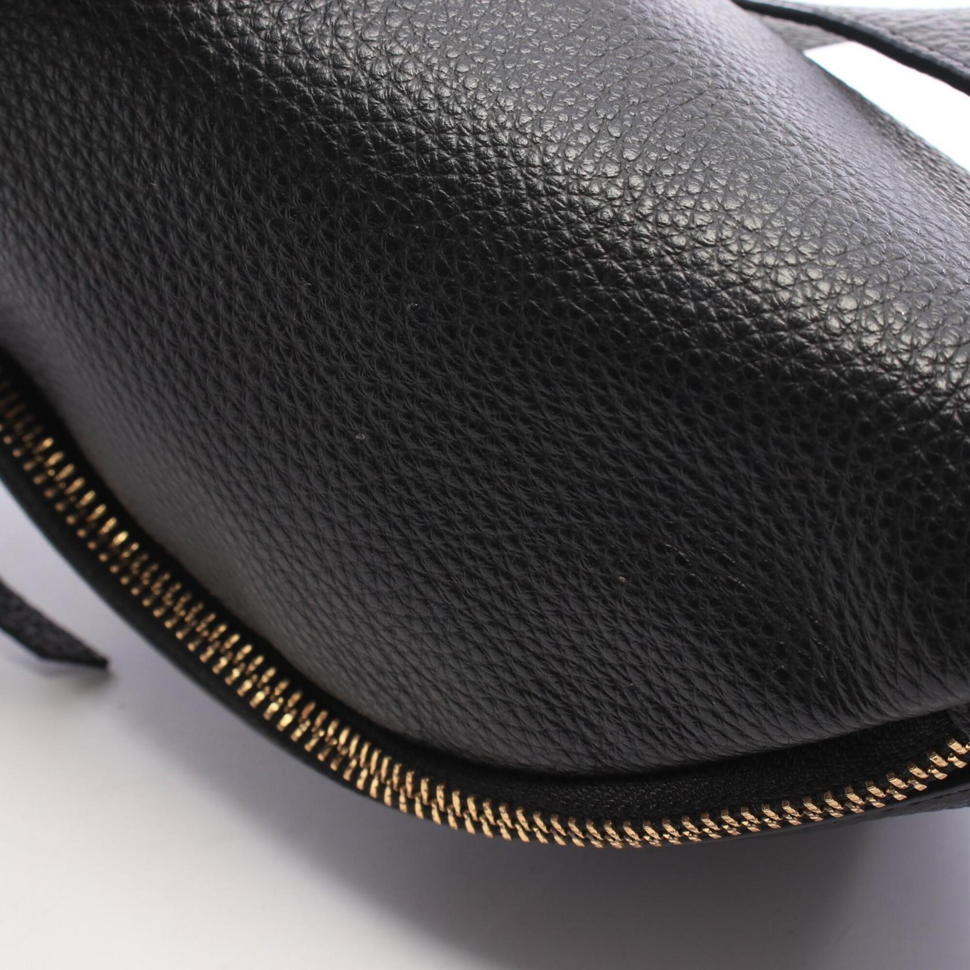 Coach Black Leather Fanny Pack Handbag (Pre-Owned)