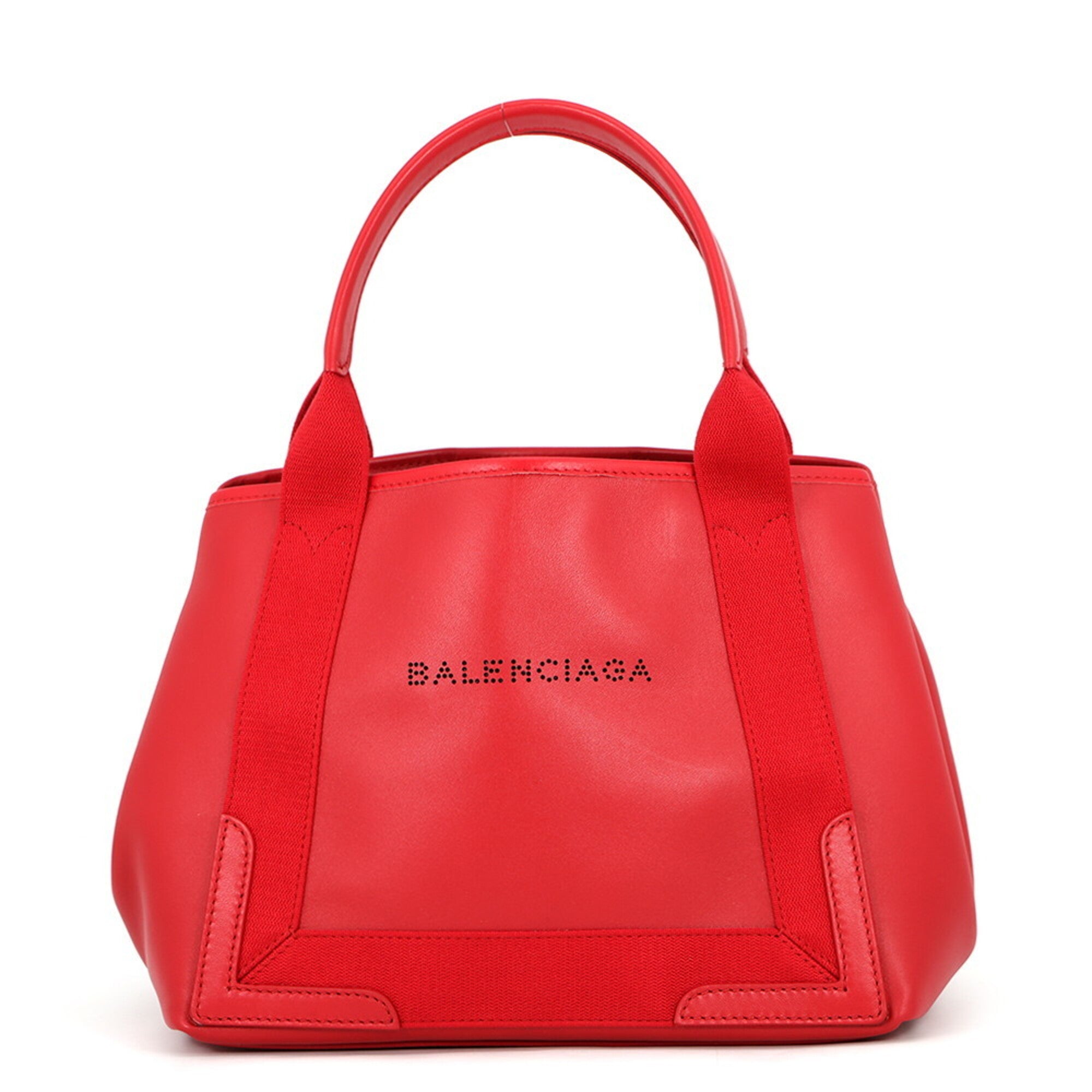 Balenciaga Red Color Leather Handbag Pouch Tote Bag (Pre-Owned)