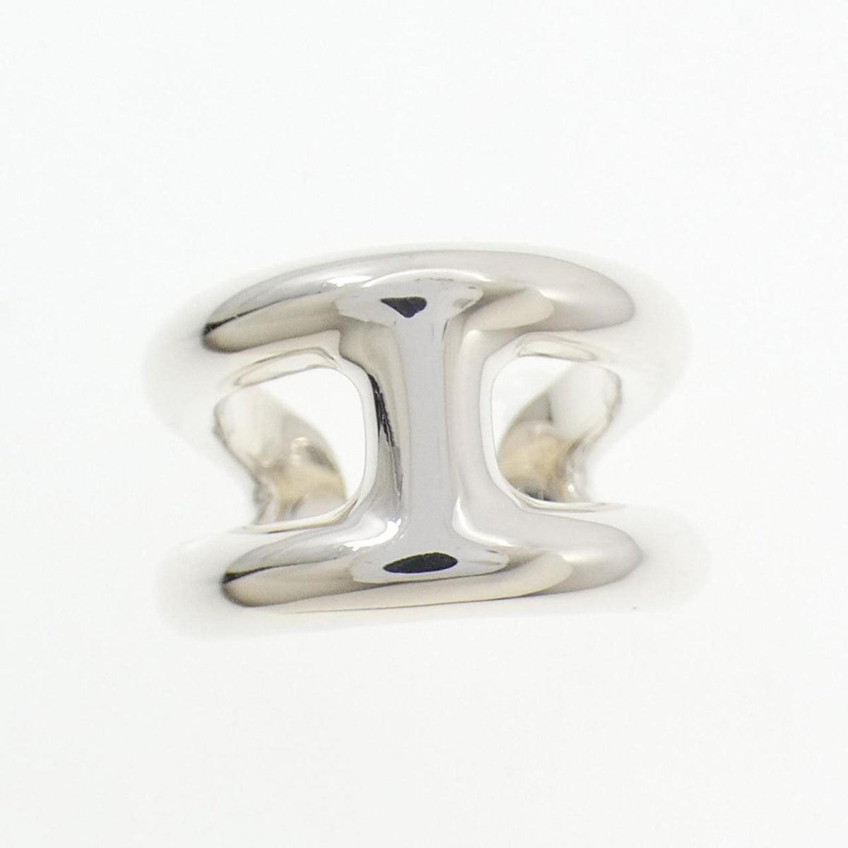 Hermes Silver 925 Band Ring (Pre-Owned)