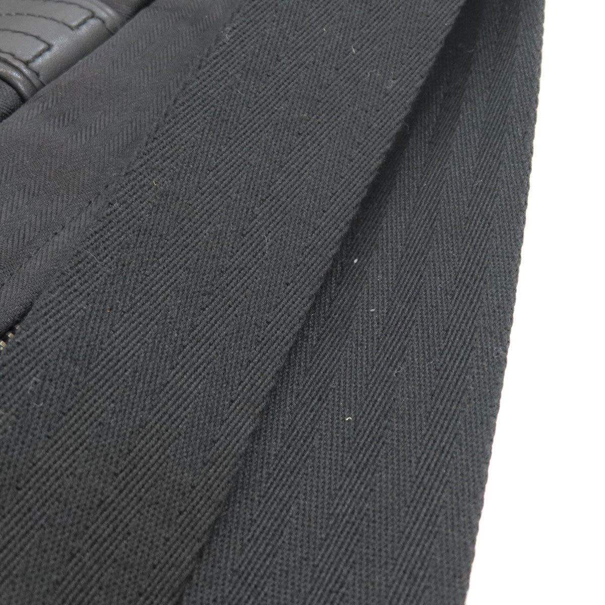 Hermes Black Polyester Cotton Briefcase (Pre-Owned)