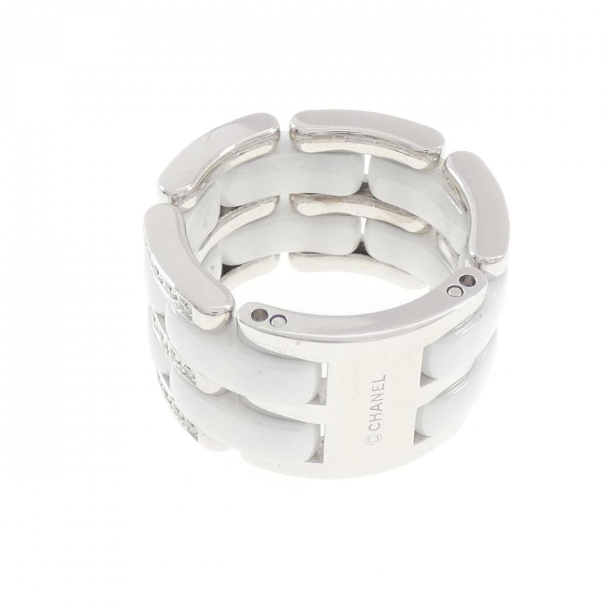 Chanel White Gold (18K) Ceramic Band Ring (Pre-Owned)