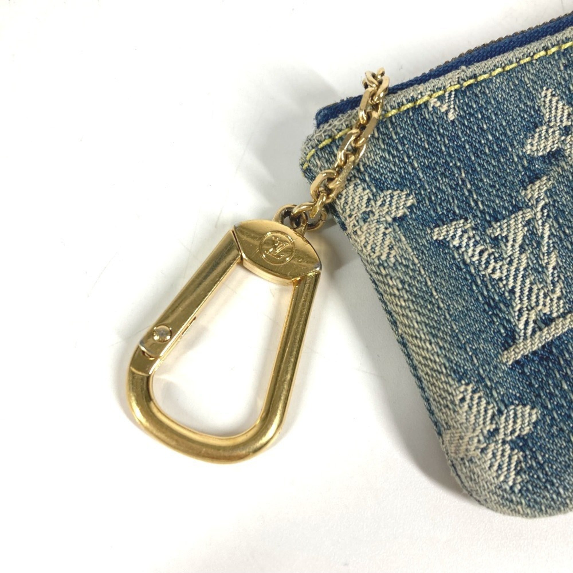 Louis Vuitton Blue Monogram Denim Coin Purse/Coin Case (Pre-Owned)