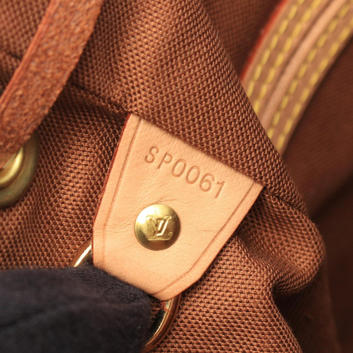 Louis Vuitton Brown Coated Canvas Leather Backpack Handbag (Pre-Owned)