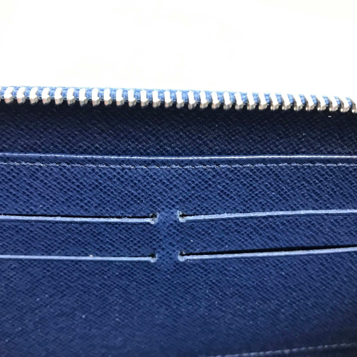 Louis Vuitton Blue Leather Long Wallet (Bi-Fold) (Pre-Owned)