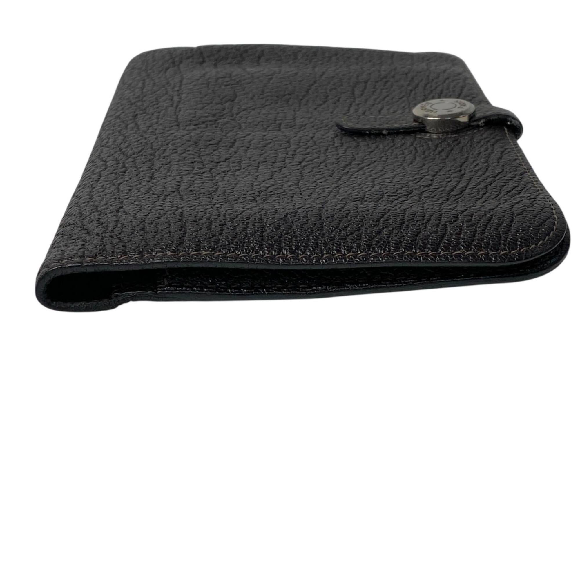 Hermes Dark Brown Leather Wallet (Bi-Fold) (Pre-Owned)