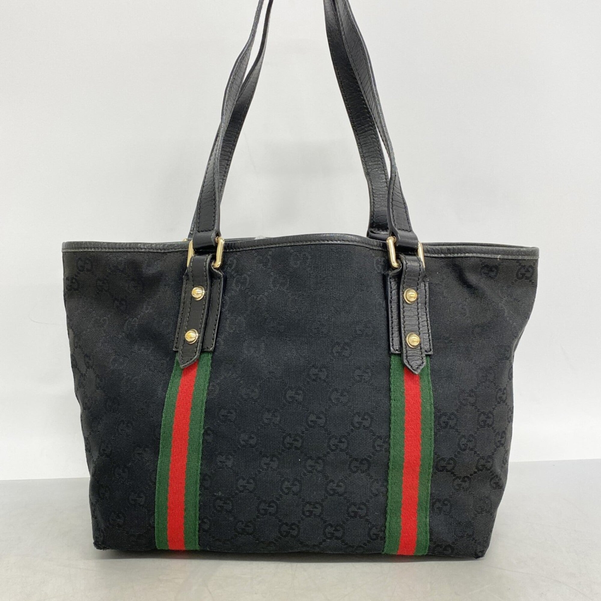 Gucci Black Canvas Tote Bag (Pre-Owned)