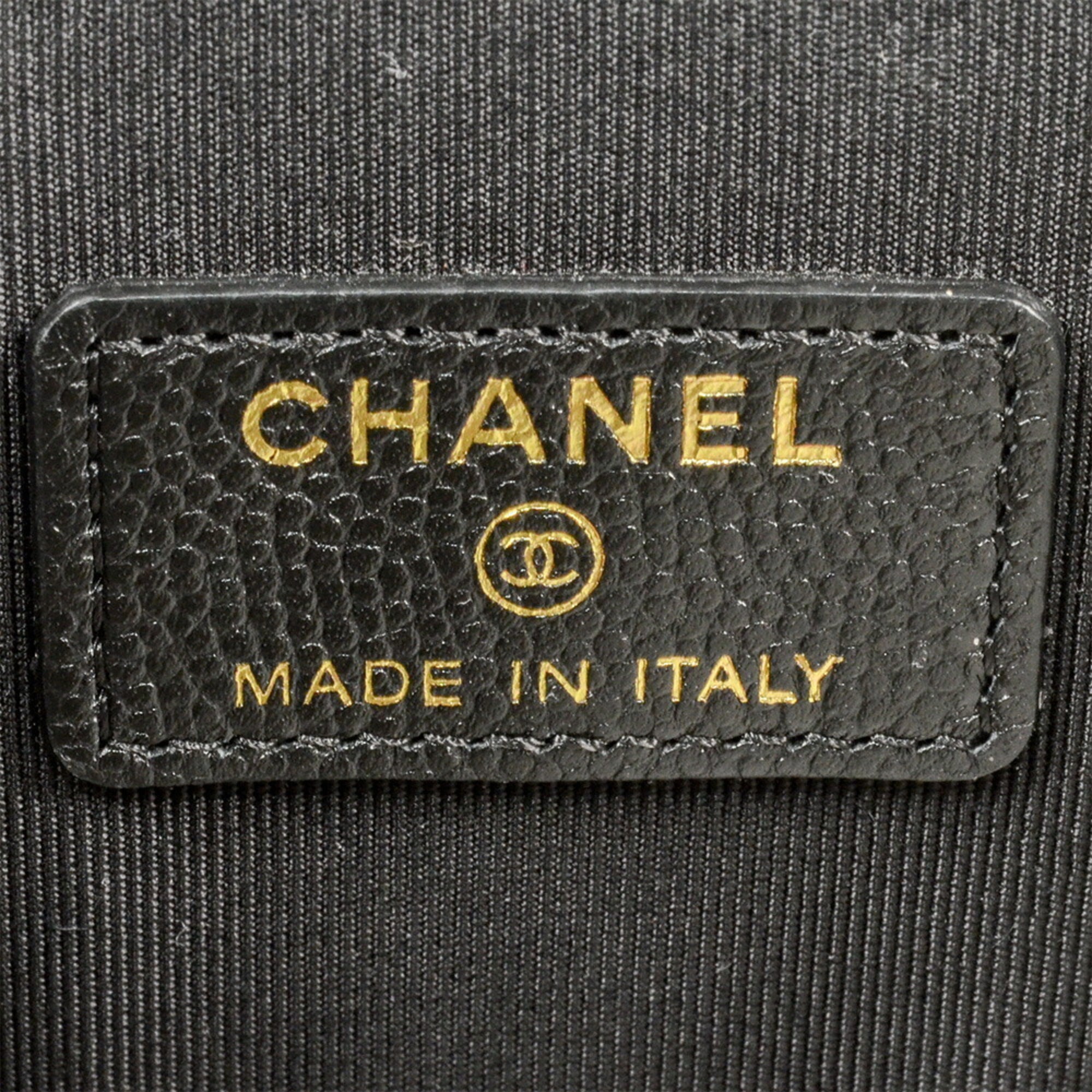Chanel Black Grained Calfskin Vanity Bag (Pre-Owned)