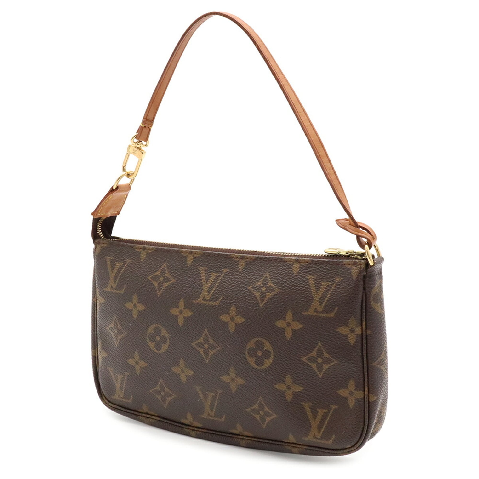 Louis Vuitton Brown Monogram Canvas Handbag Pochette Pouch (Pre-Owned)