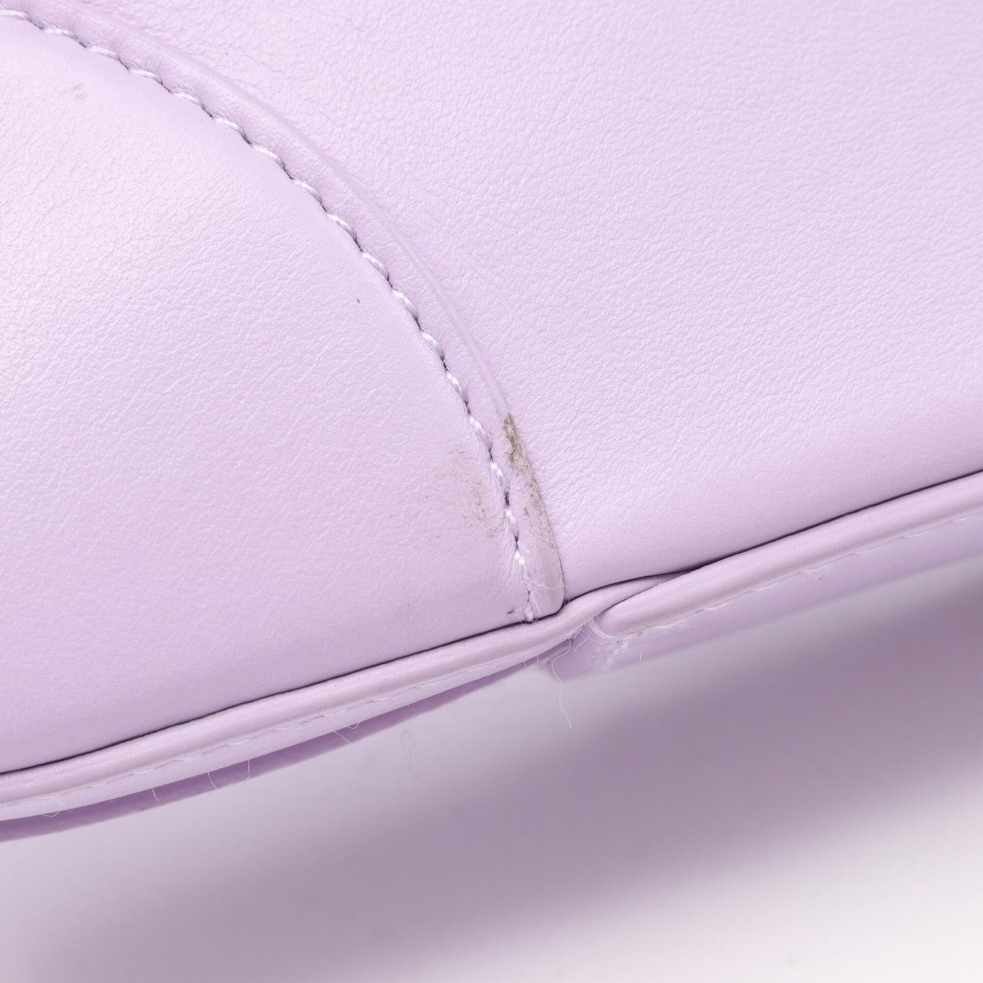Balenciaga Purple Leather Handbag Shoulder Bag (Pre-Owned)
