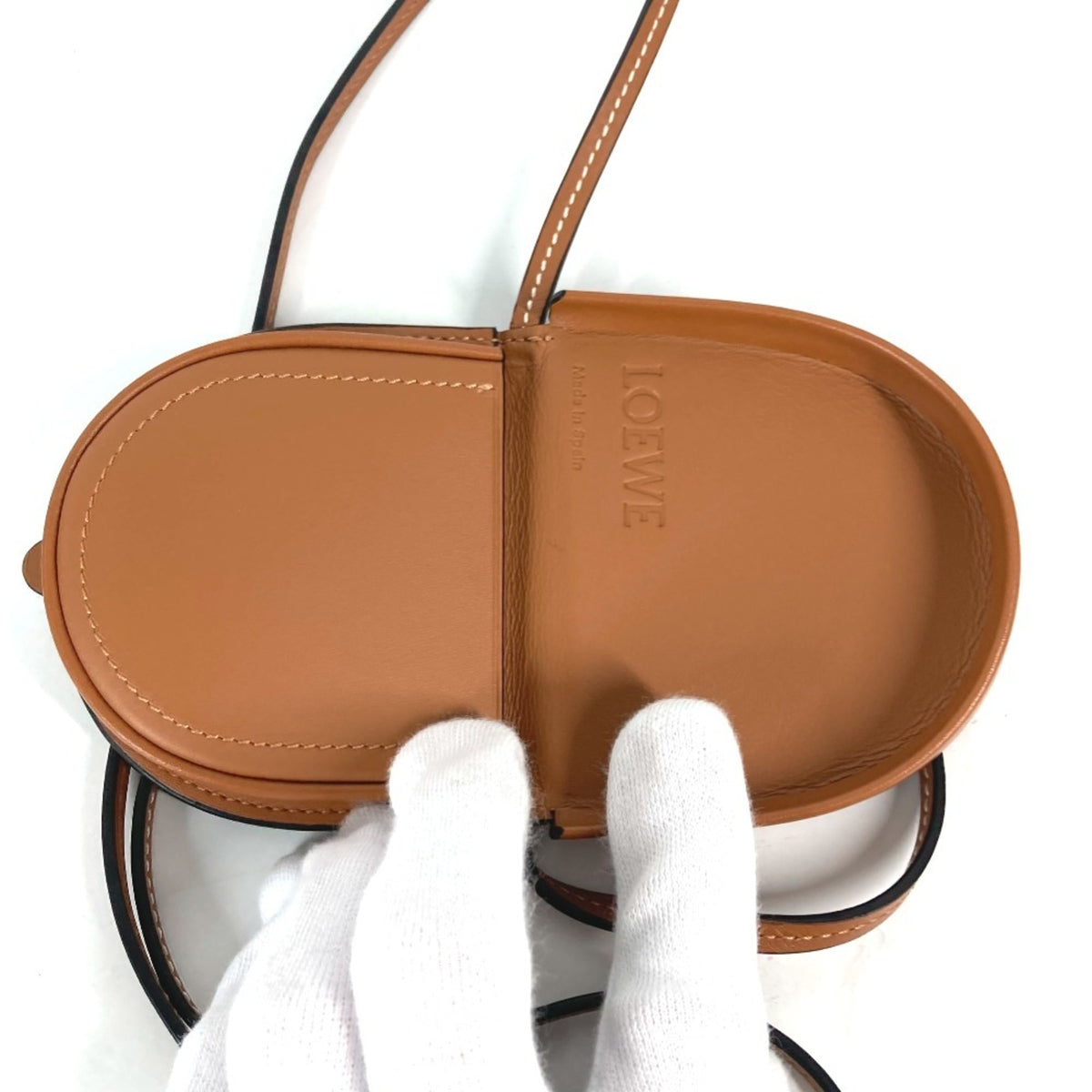 Loewe Brown Leather Coin Purse/Coin Case (Pre-Owned)