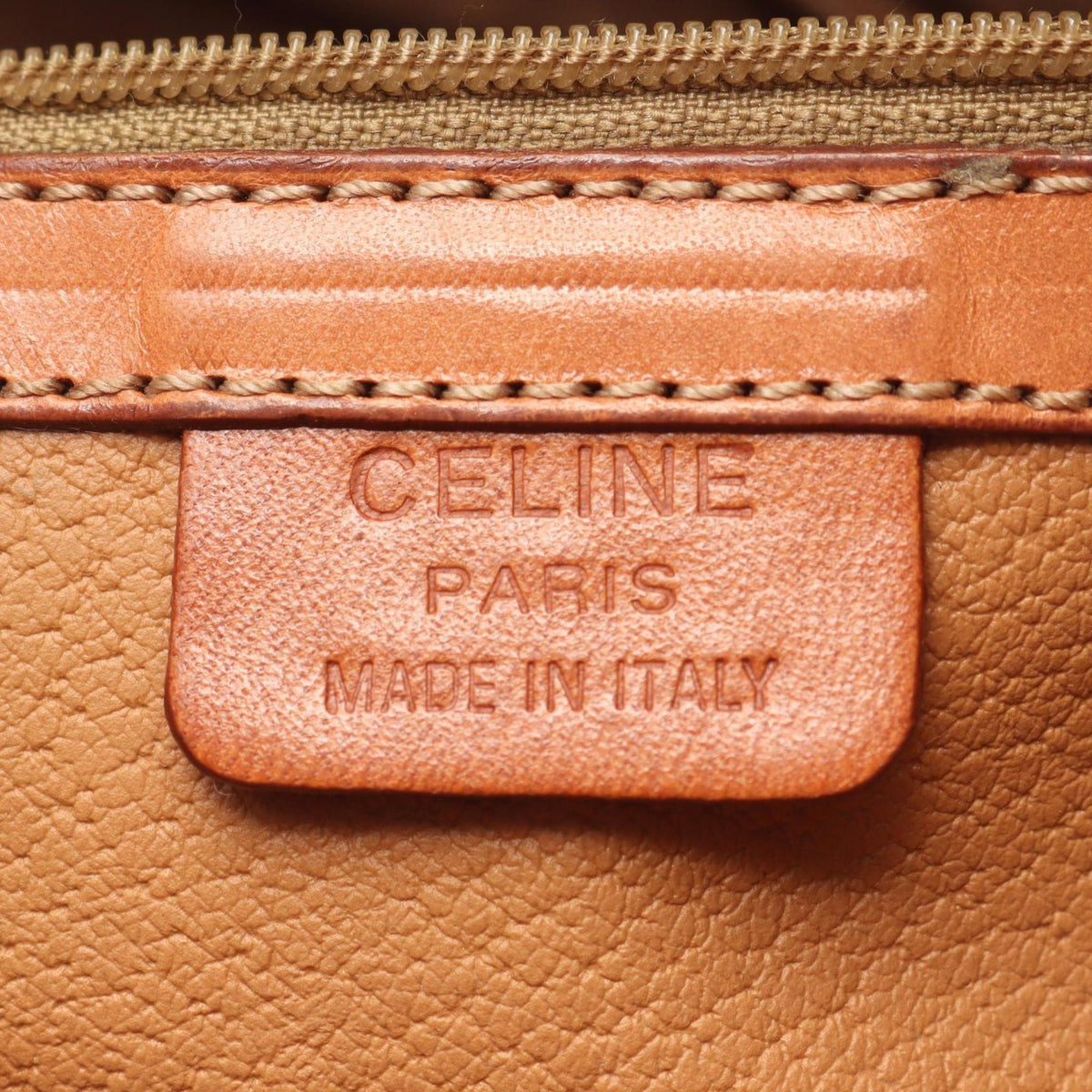 Celine Brown Coated Canvas Leather Handbag (Pre-Owned)