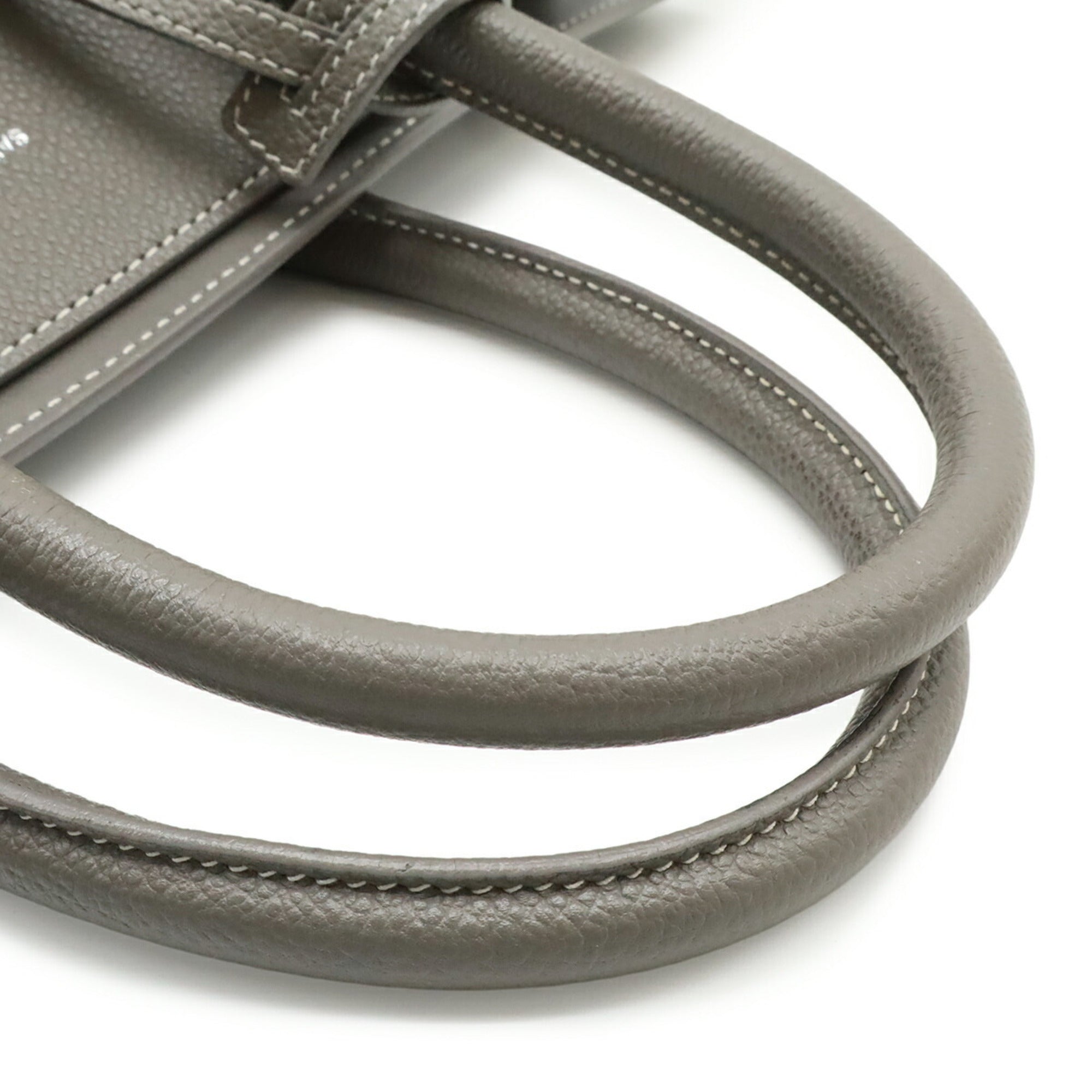 Yves Saint Laurent Gray Leather Handbag Pouch (Pre-Owned)