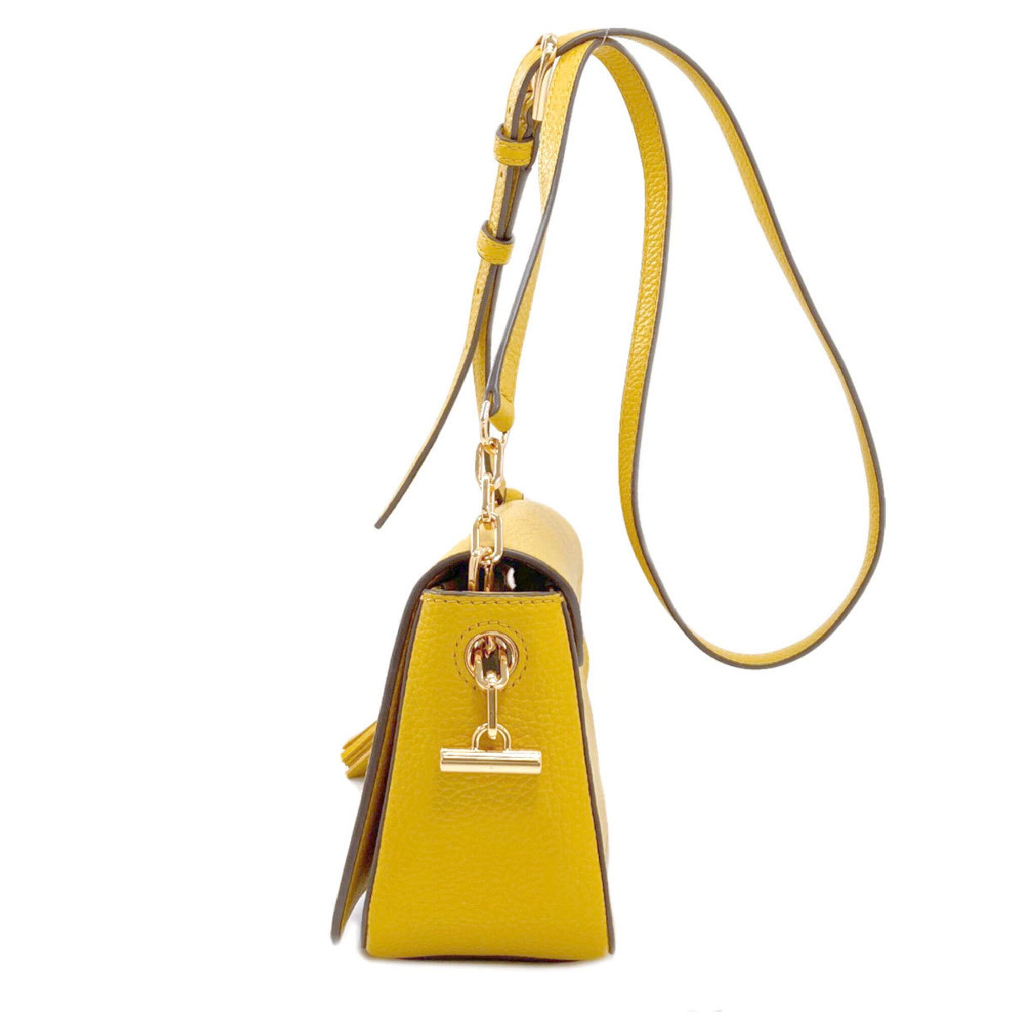Tory Burch Yellow Leather Shoulder Bag (Pre-Owned)
