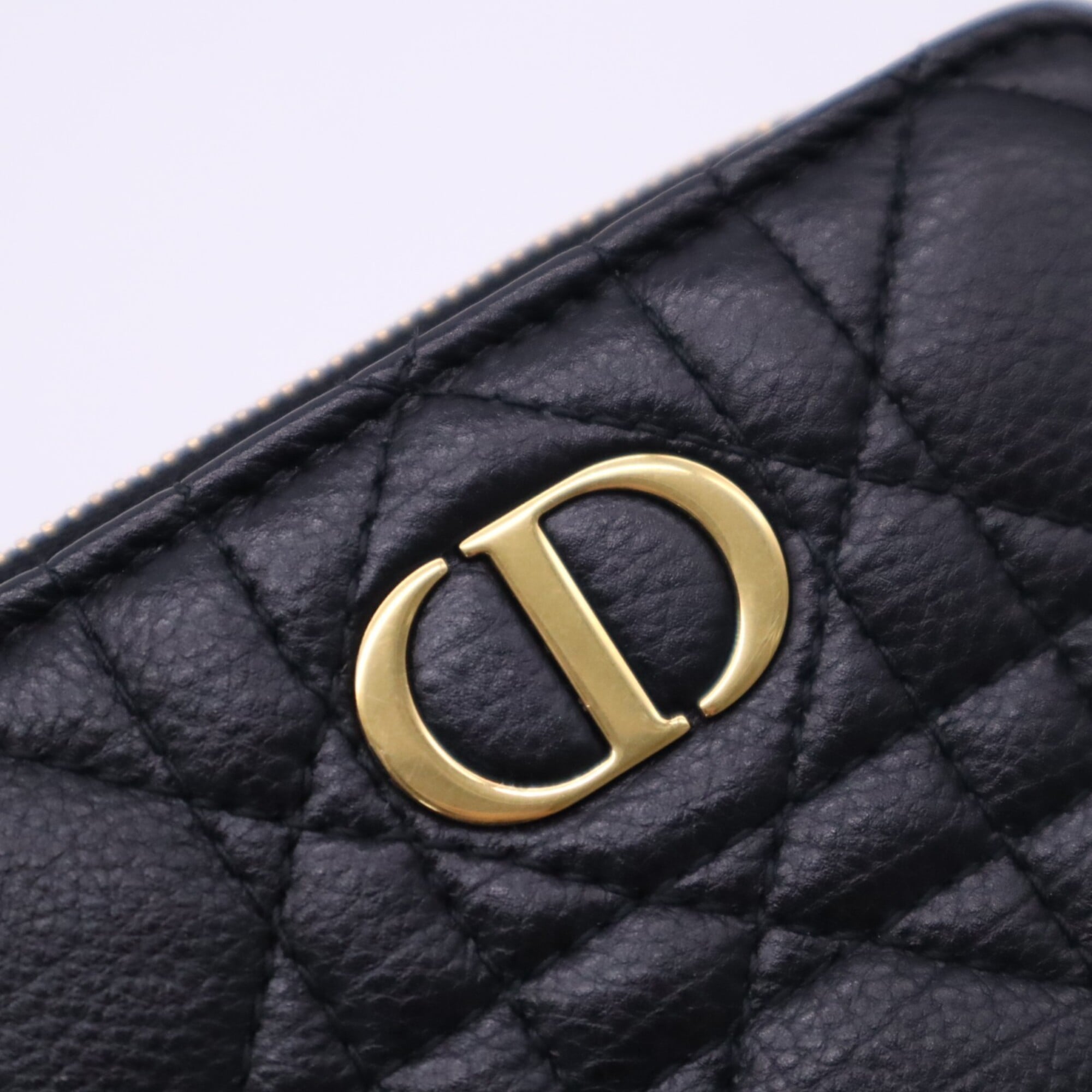 Christian Dior Black Leather Wallet (Tri-Fold) (Pre-Owned)