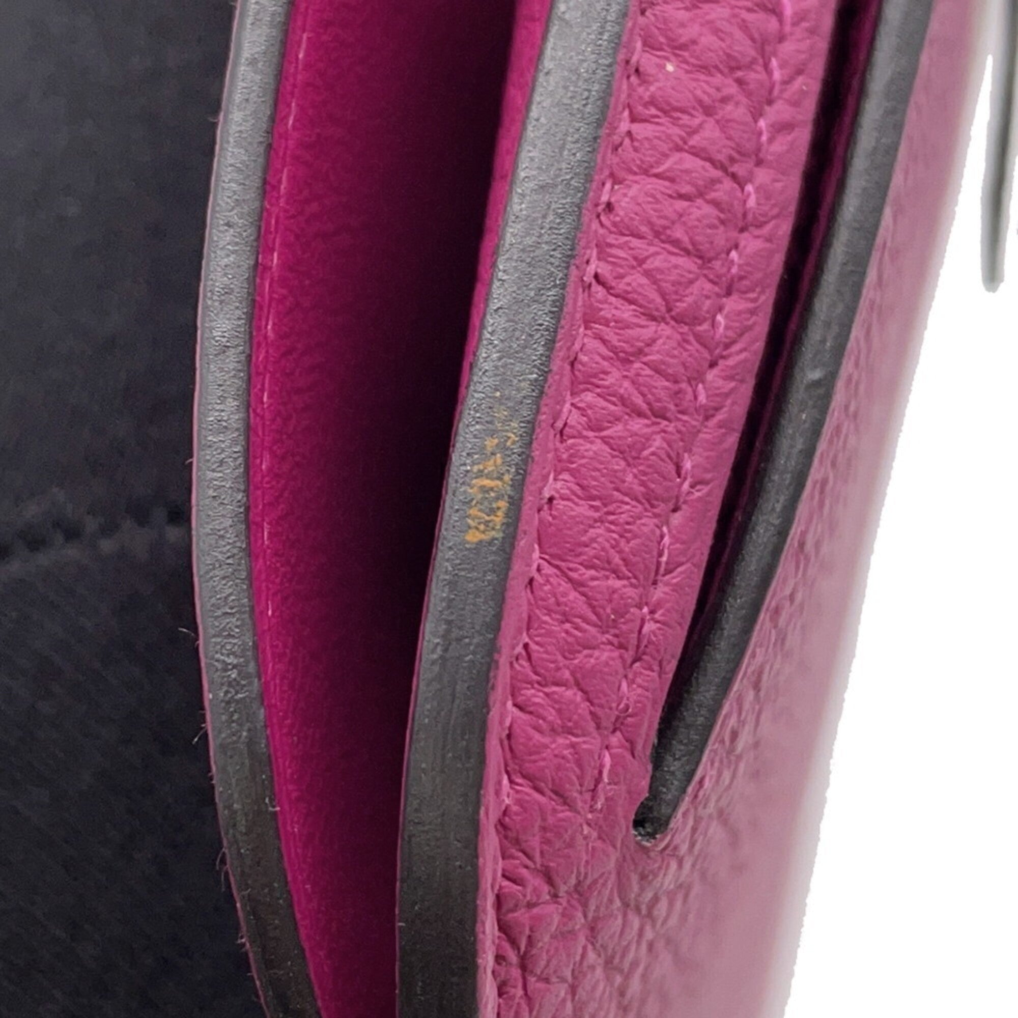 Hermes Kara Rose Purple Togo Leather Long Wallet (Bi-Fold) (Pre-Owned)