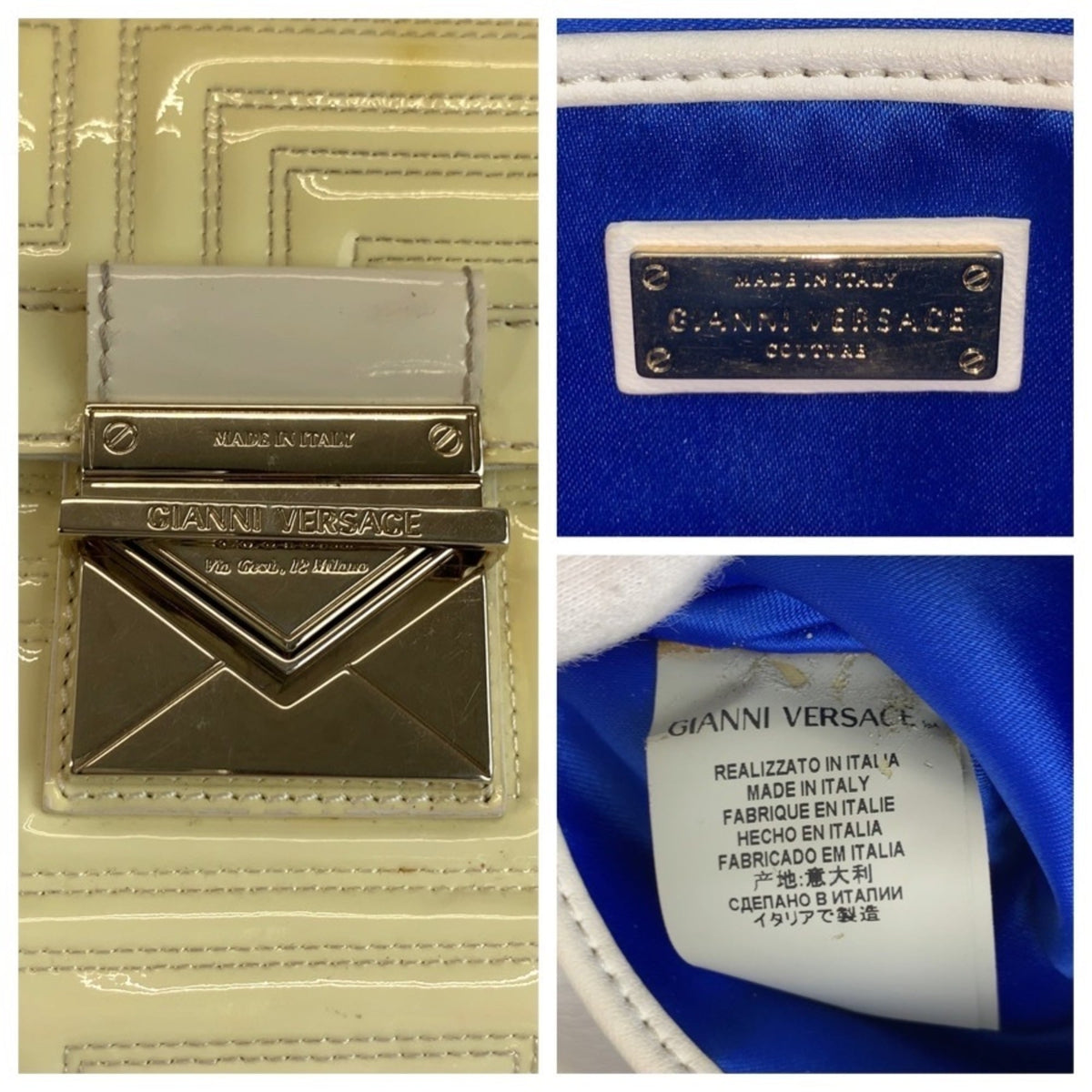 Versace Yellow Leather Pochette Shoulder Bag (Pre-Owned)