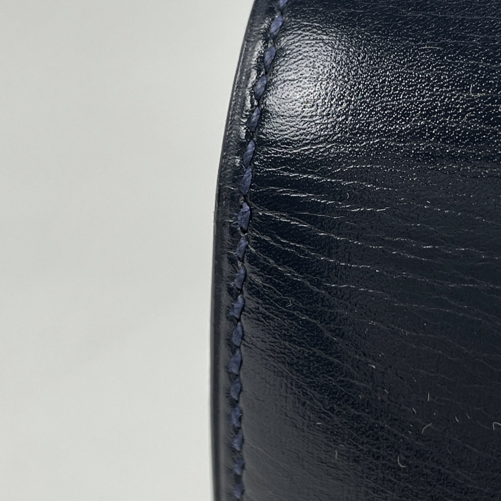 Hermes Navy Box Calf Leather Clutch Bag (Pre-Owned)