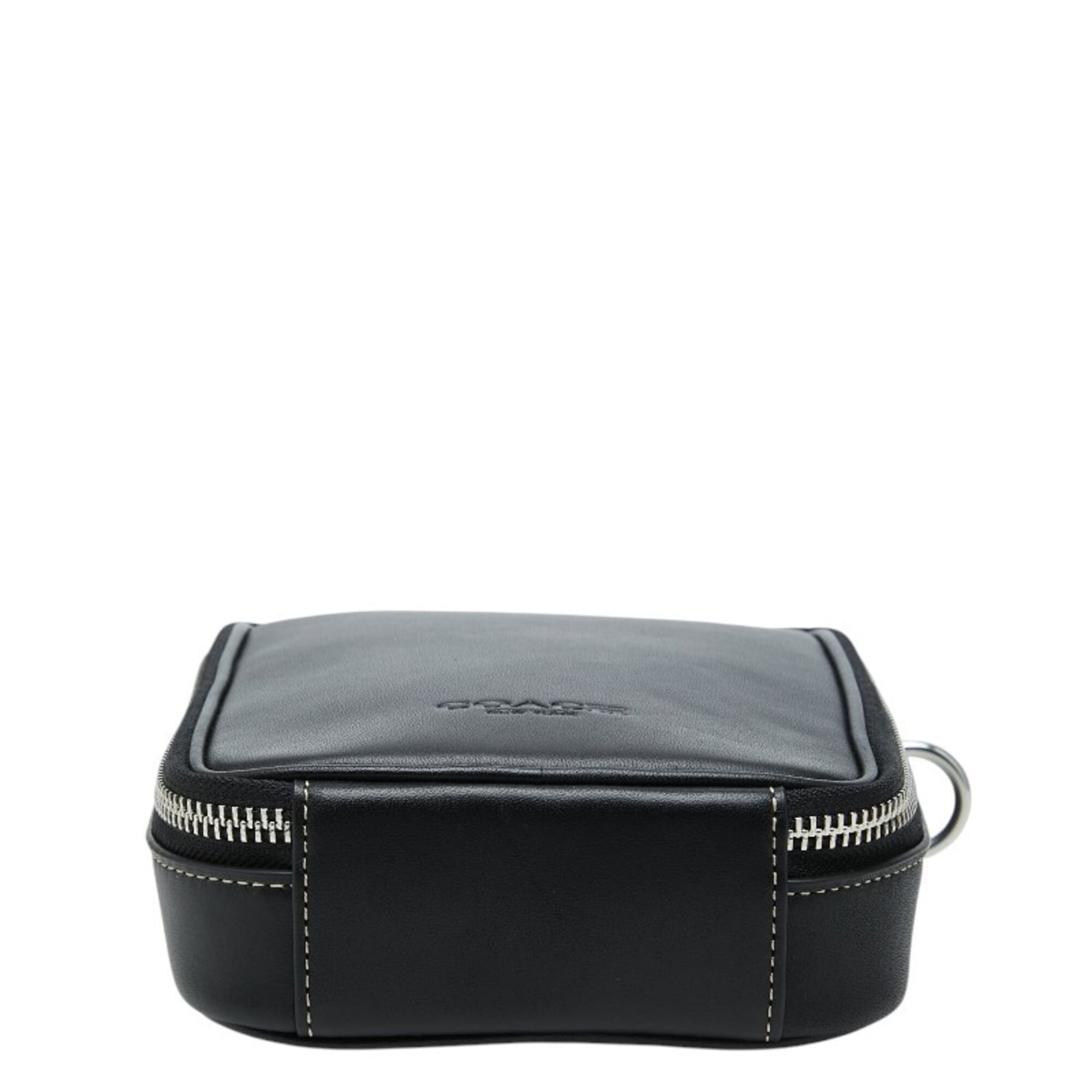 Coach Black White Leather Pvc Shoulder Bag (Pre-Owned)