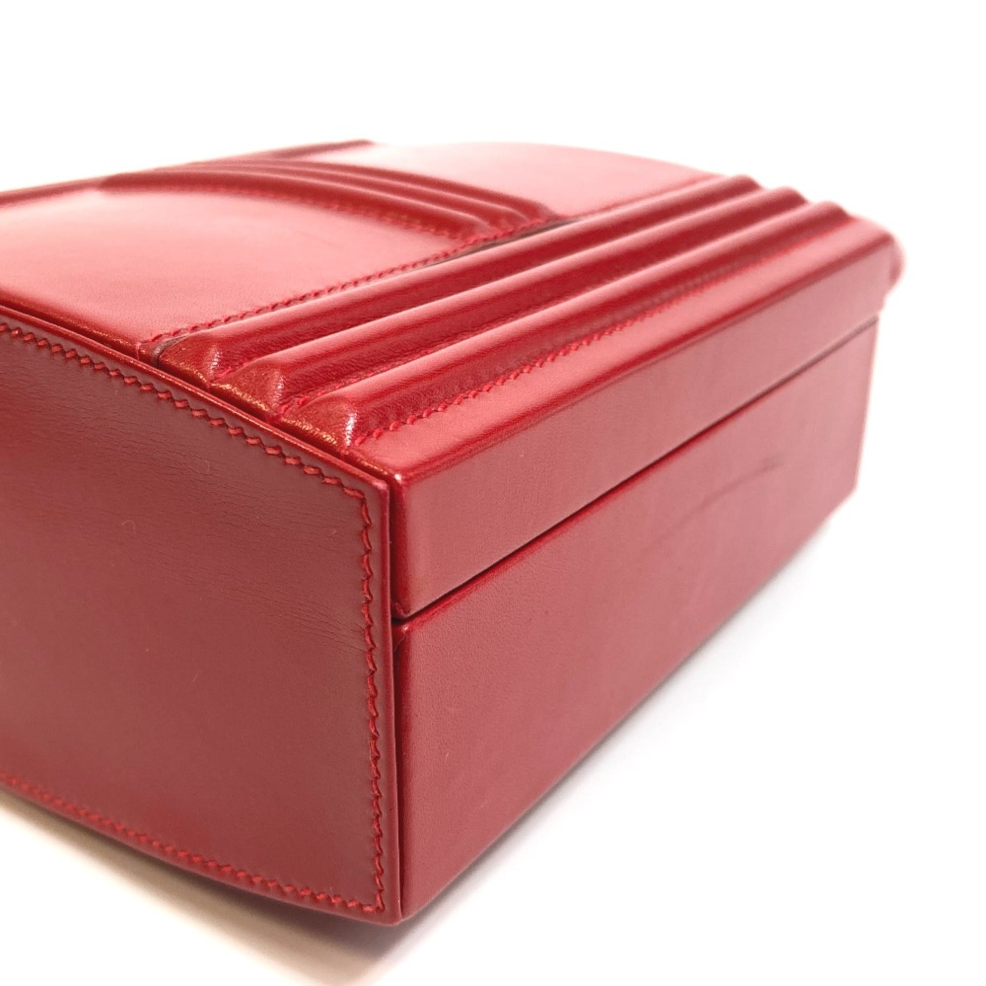 Hermes Red Leather Handbag (Pre-Owned)