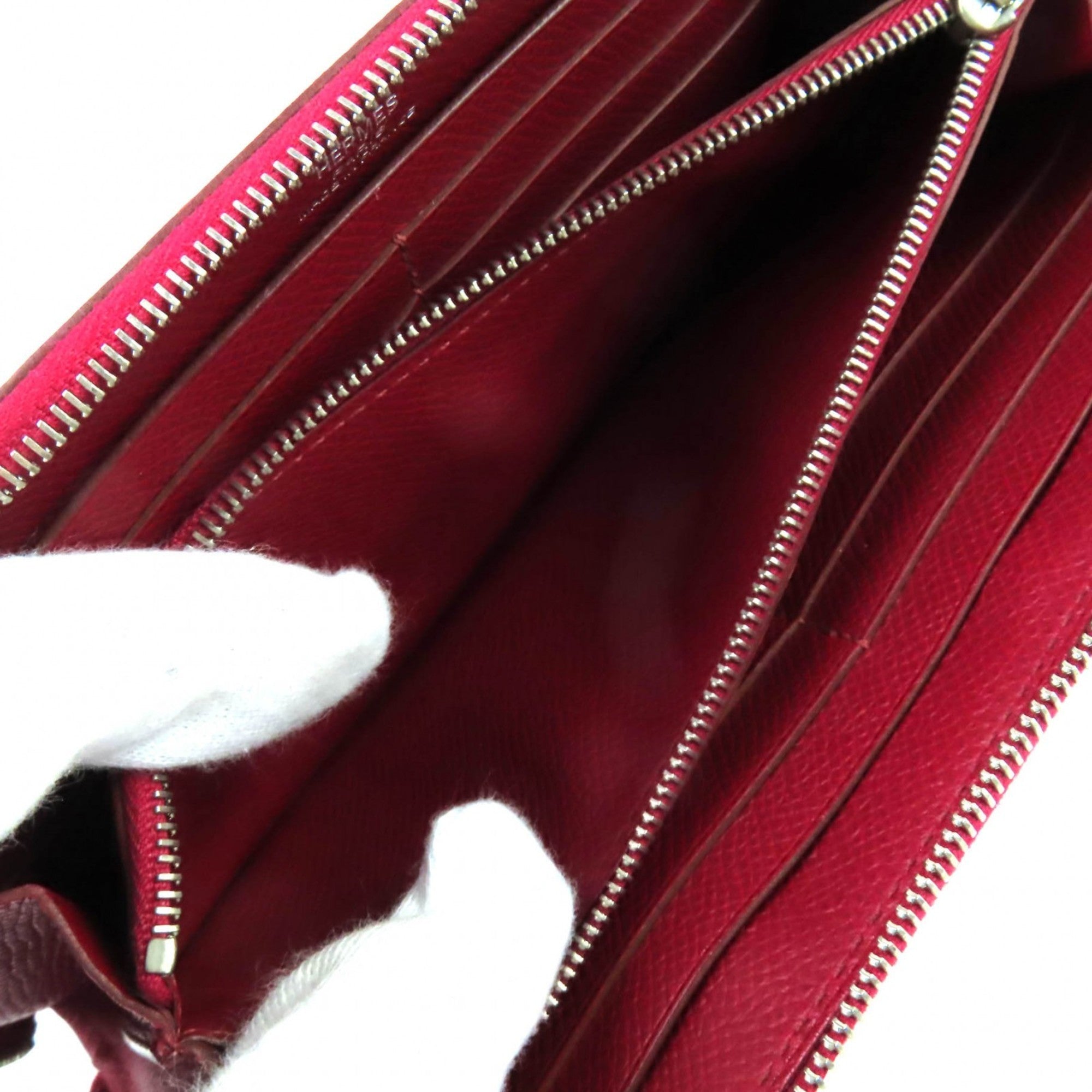 Hermes Ruby Epsom Leather Long Wallet (Bi-Fold) (Pre-Owned)