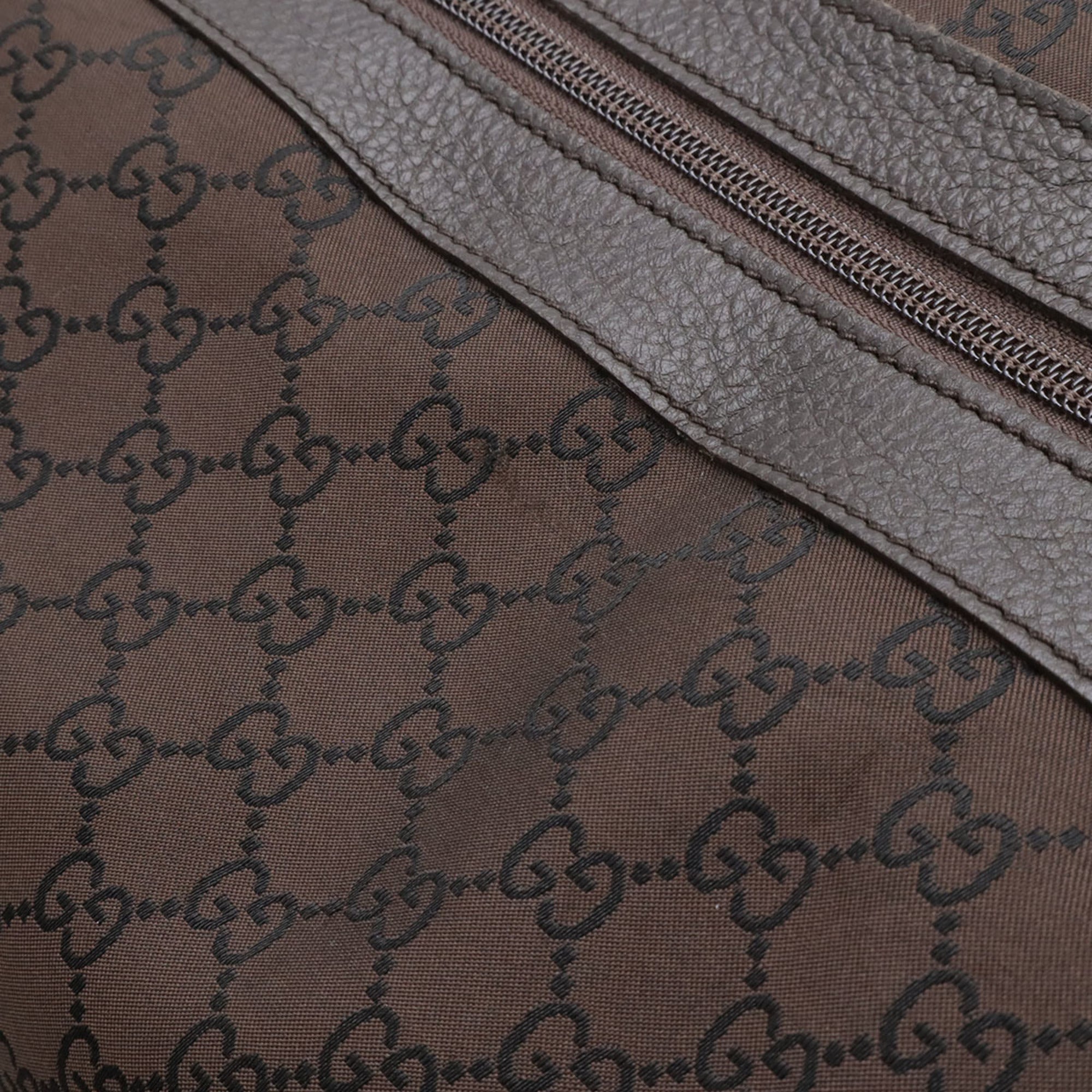 Gucci Brown Nylon Boston Bag Shoulder Bag (Pre-Owned)