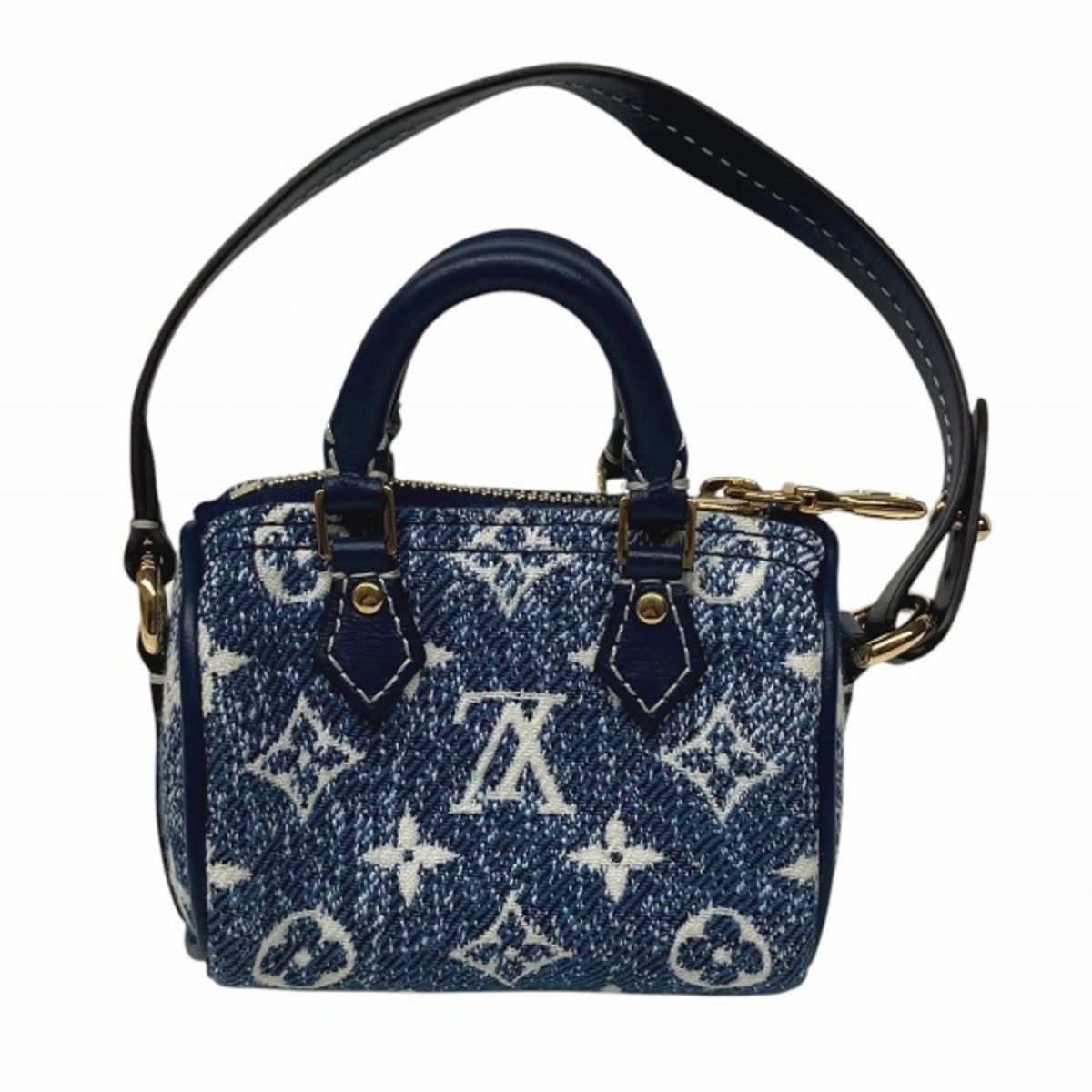Louis Vuitton Blue Monogram Canvas Handbag Shoulder Bag (Pre-Owned)