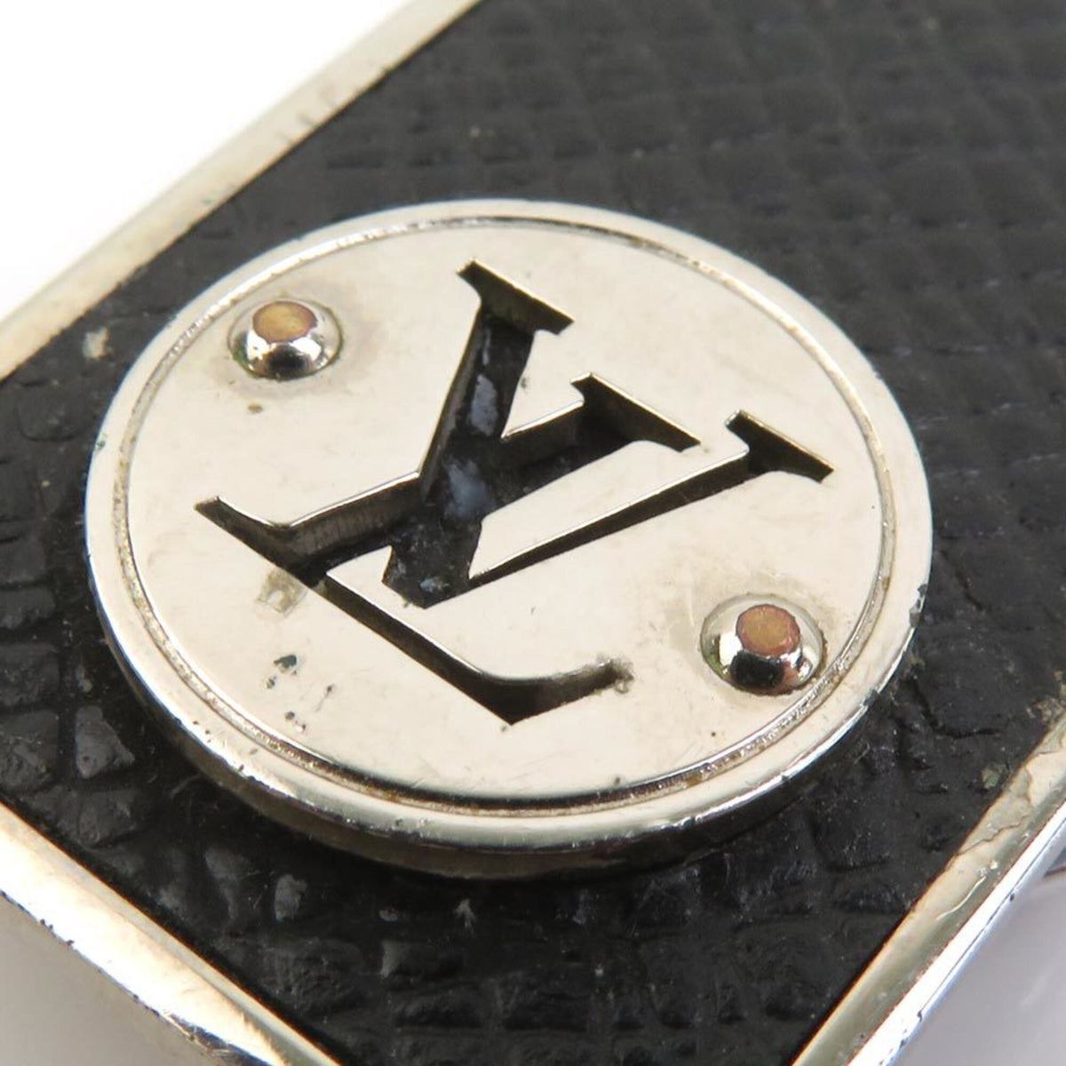 Louis Vuitton Silver Black Metal Money Clip (Pre-Owned)
