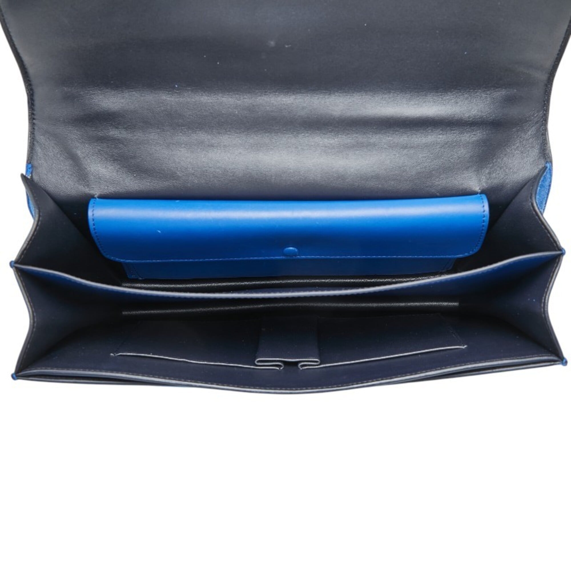 Celine Blue Suede Leather Shoulder Bag (Pre-Owned)