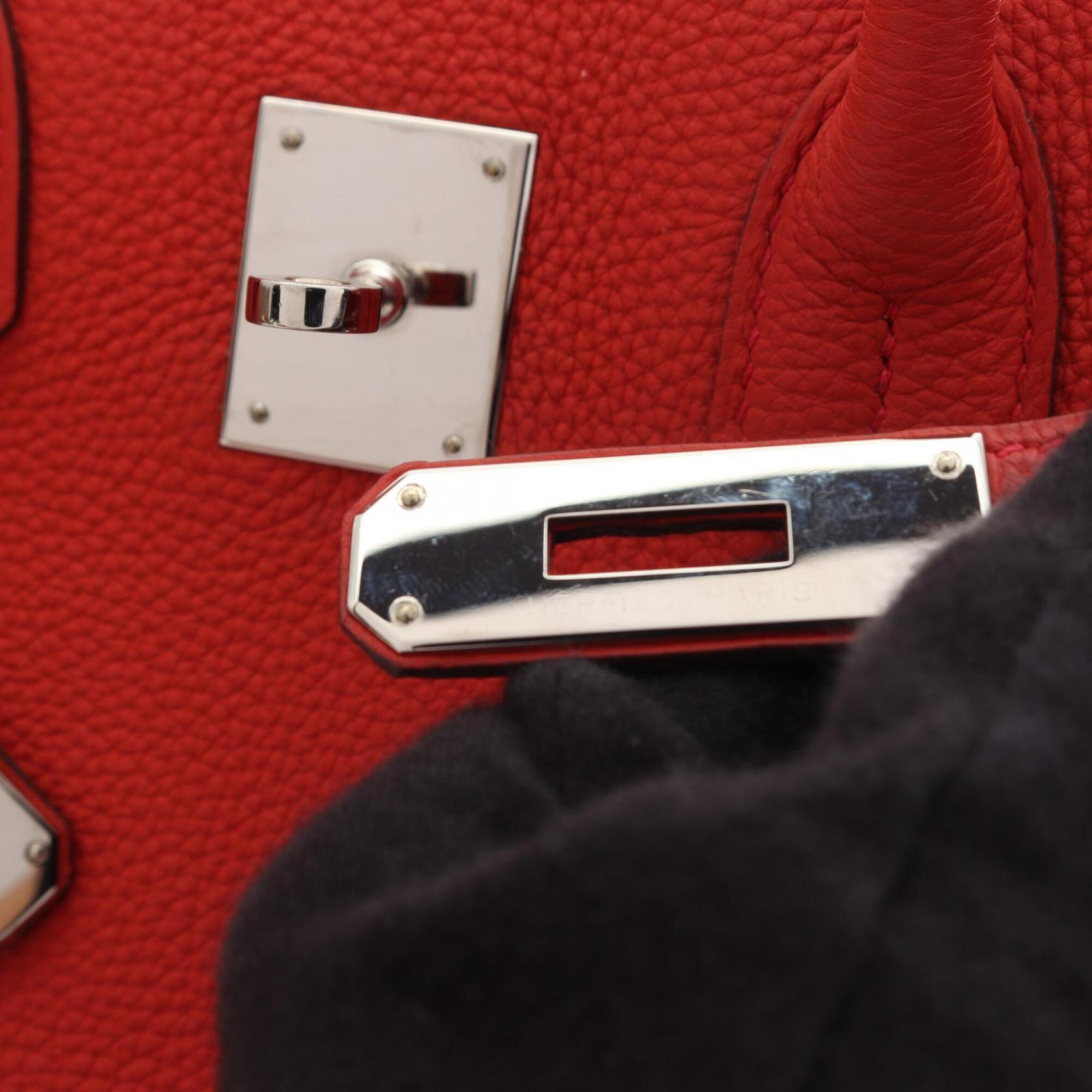 Hermes Red Color Togo Leather Handbag (Pre-Owned)