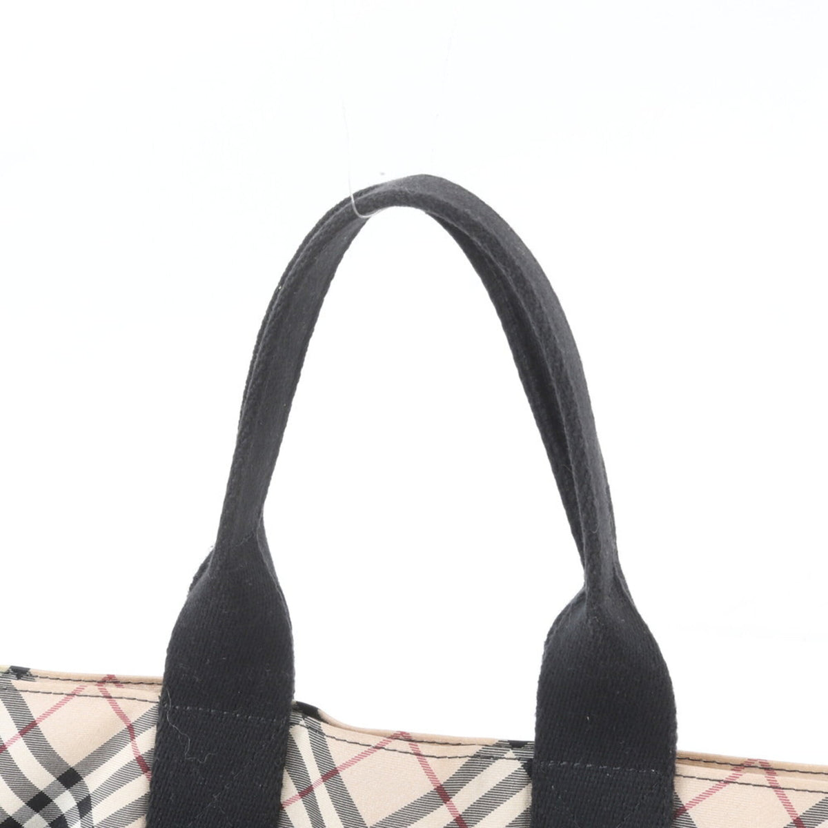 Burberry Beige Black Handbag Shoulder Bag Tote Bag (Pre-Owned)