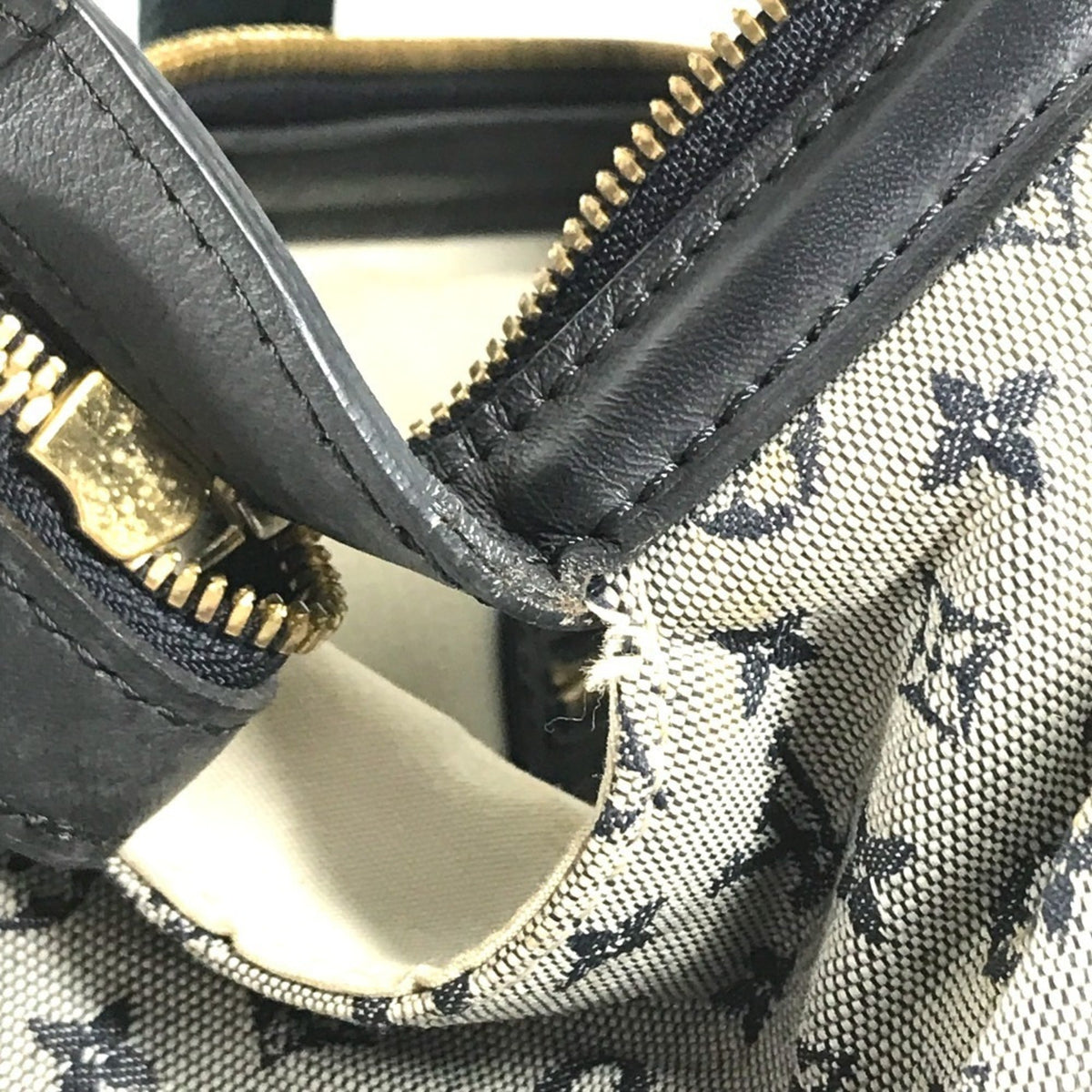 Louis Vuitton Navy Monogram Mini Boston Bag Handbag Shoulder Bag (Pre-Owned)