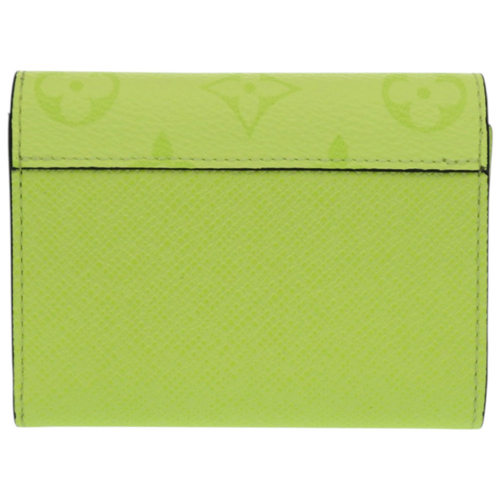 Louis Vuitton Black Fluorescent Yellow Monogram Wallet (Tri-Fold) (Pre-Owned)