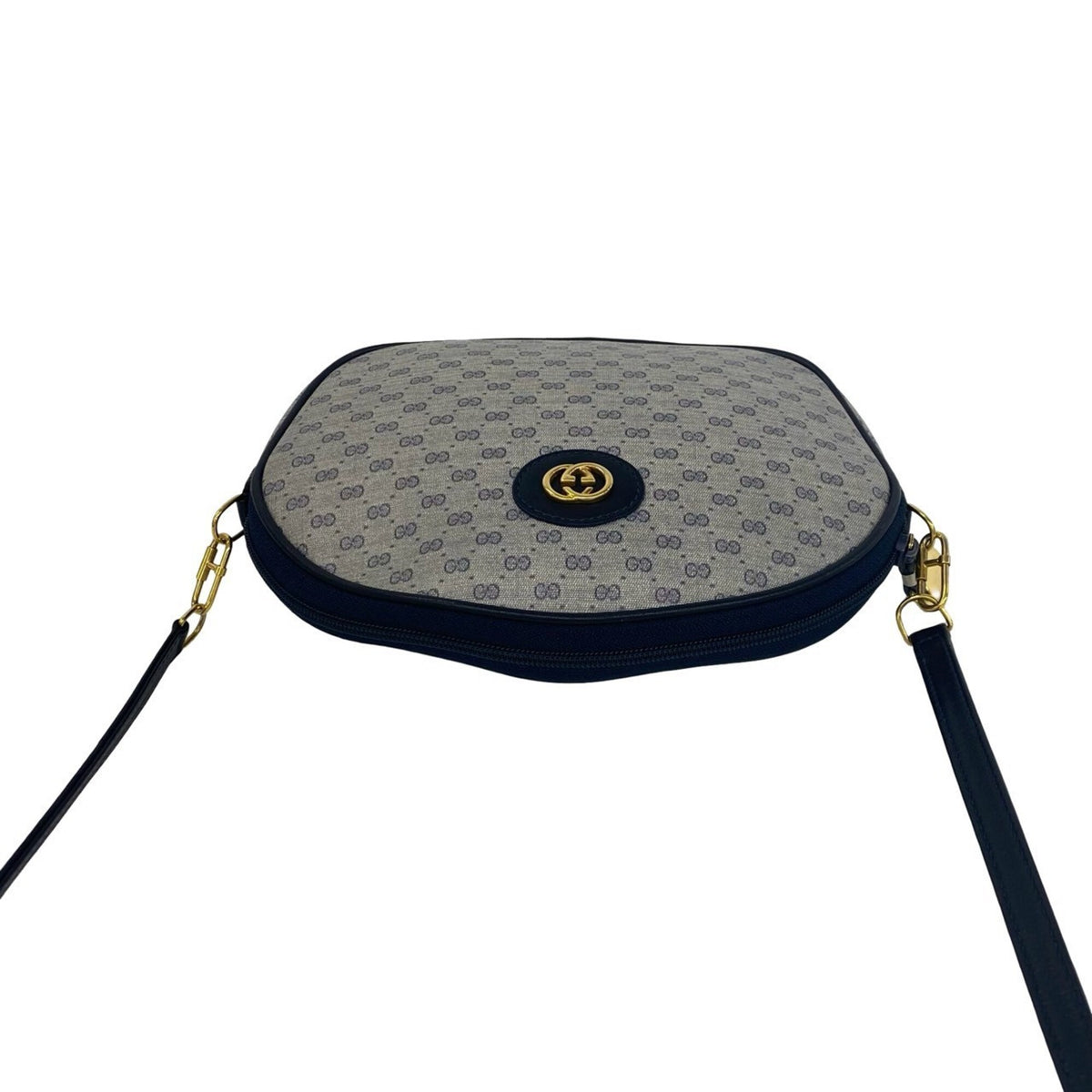 Gucci Navy Leather Pvc Pochette Shoulder Bag (Pre-Owned)